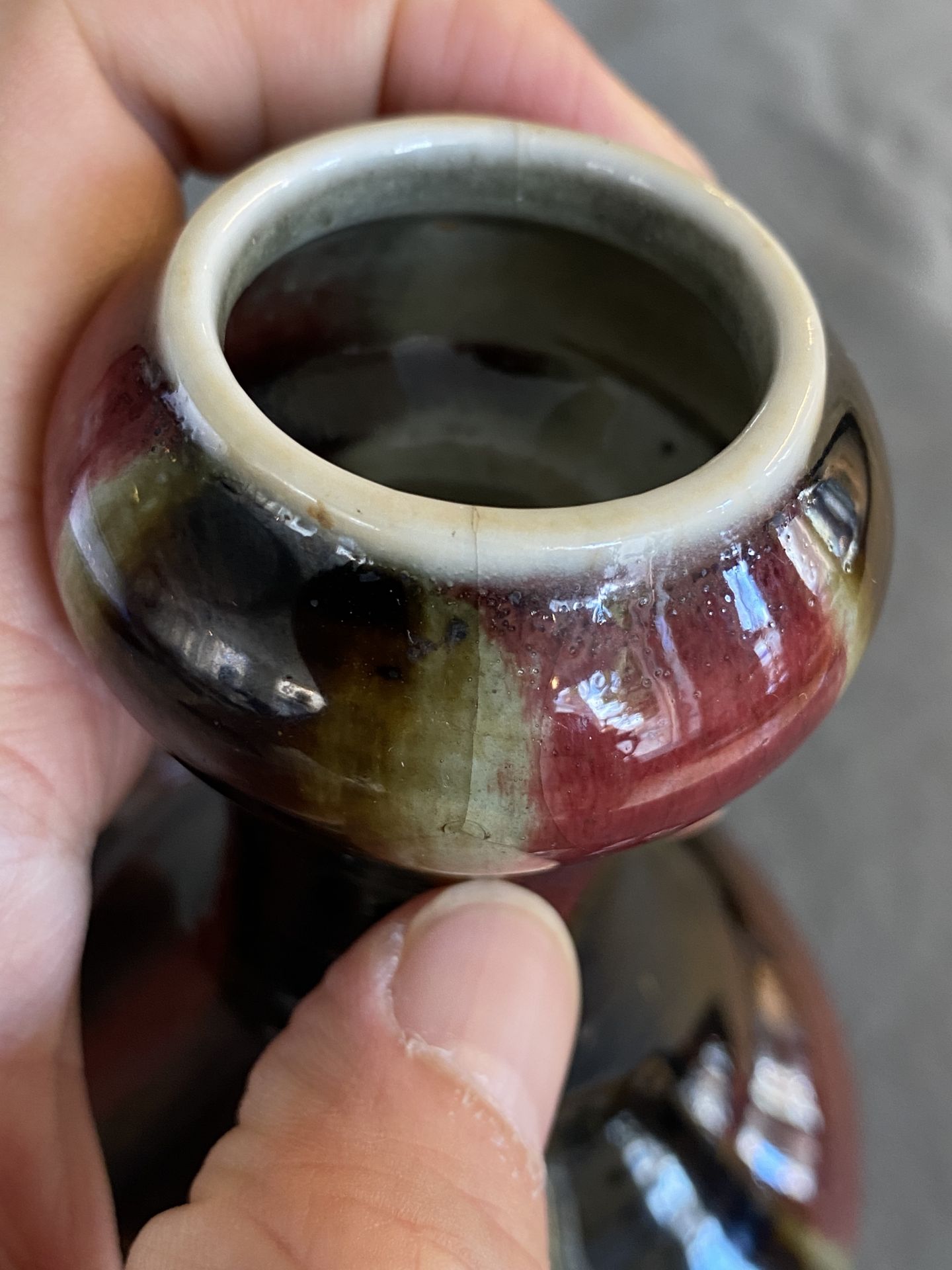 A Chinese flambŽ-glazed garlic head vase, 19th C. - Bild 11 aus 18