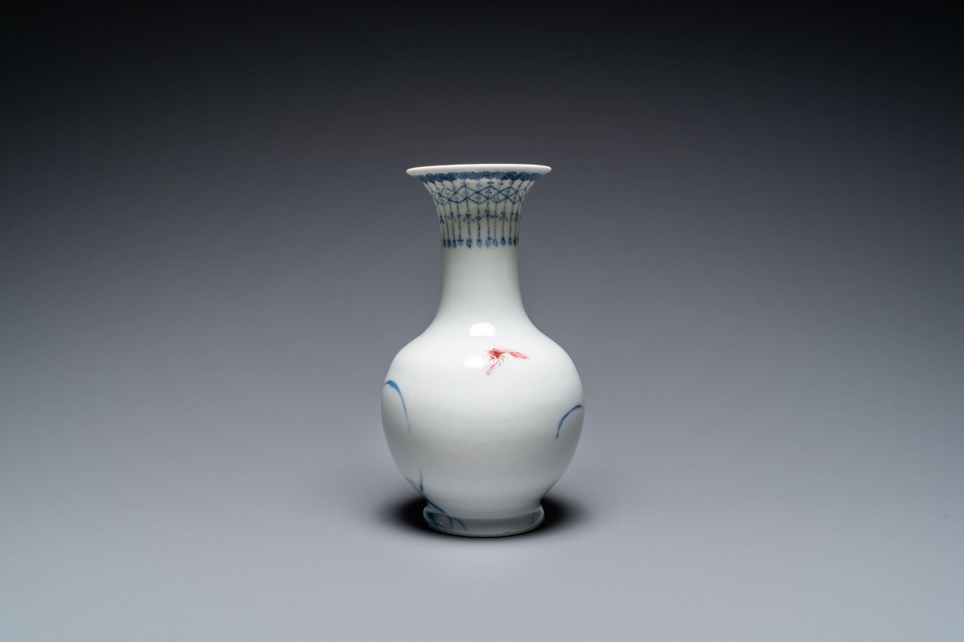 A Chinese blue and white 'Wang Bu' vase, Yongzheng mark, 20th C. - Image 3 of 22