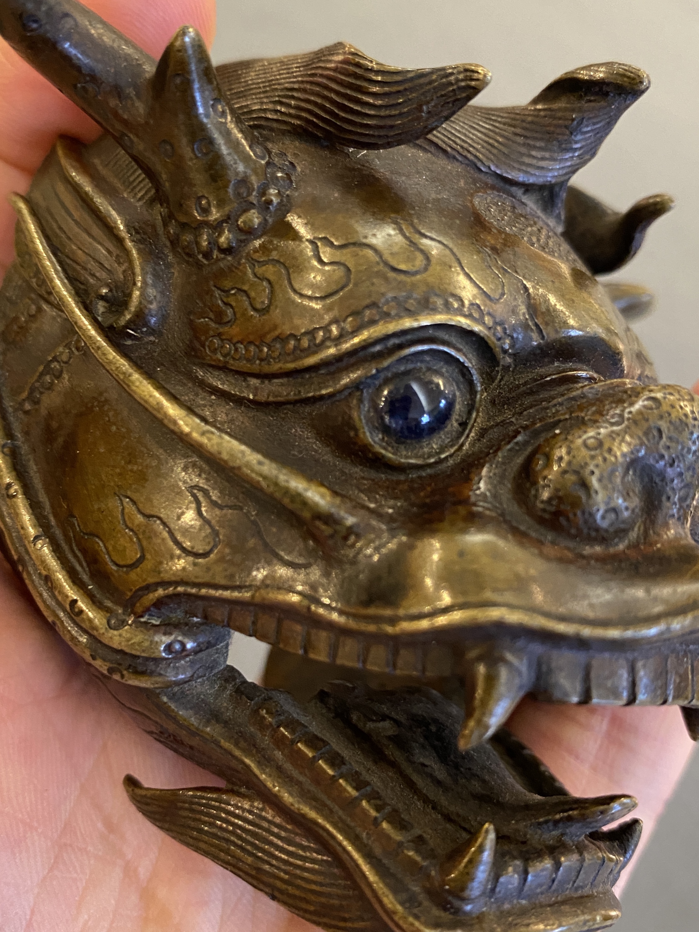 A Chinese bronze dragonfish form censer, Ming - Image 21 of 29