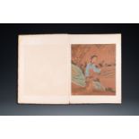 Follower of Fei Danxu ___ (1801-1850): Album with eight silk paintings, dated 1866