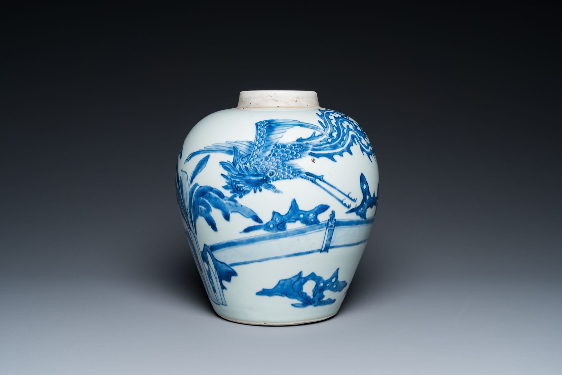A Chinese blue and white 'qilin' jar, Shunzhi - Bild 5 aus 23