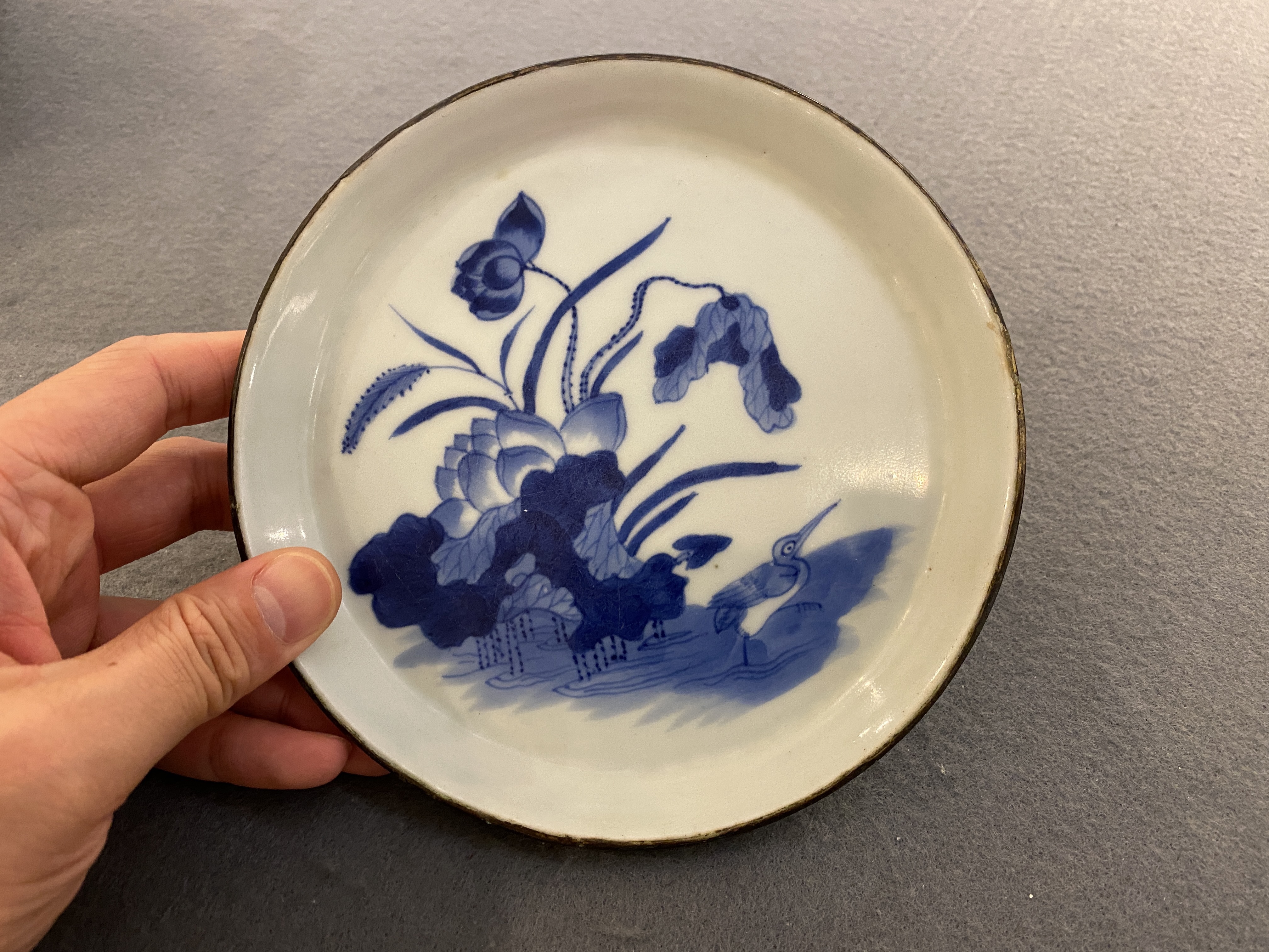 A Chinese blue and white 'Bleu de Hue' dish for the Vietnamese market, Ph‡c mark, 19th C. - Image 3 of 11