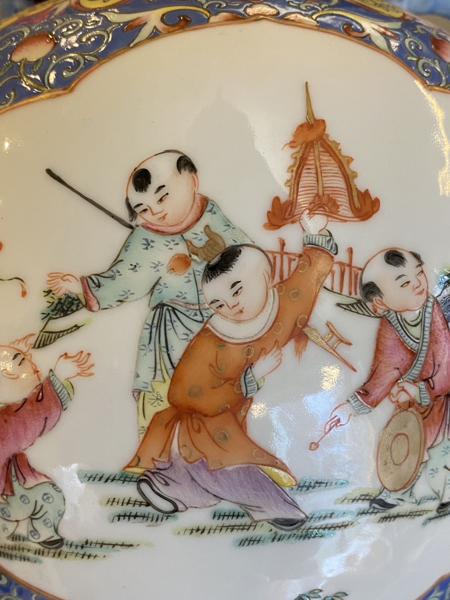 A Chinese famille rose 'playing boys' vase, Qianlong mark, Republic - Image 14 of 20