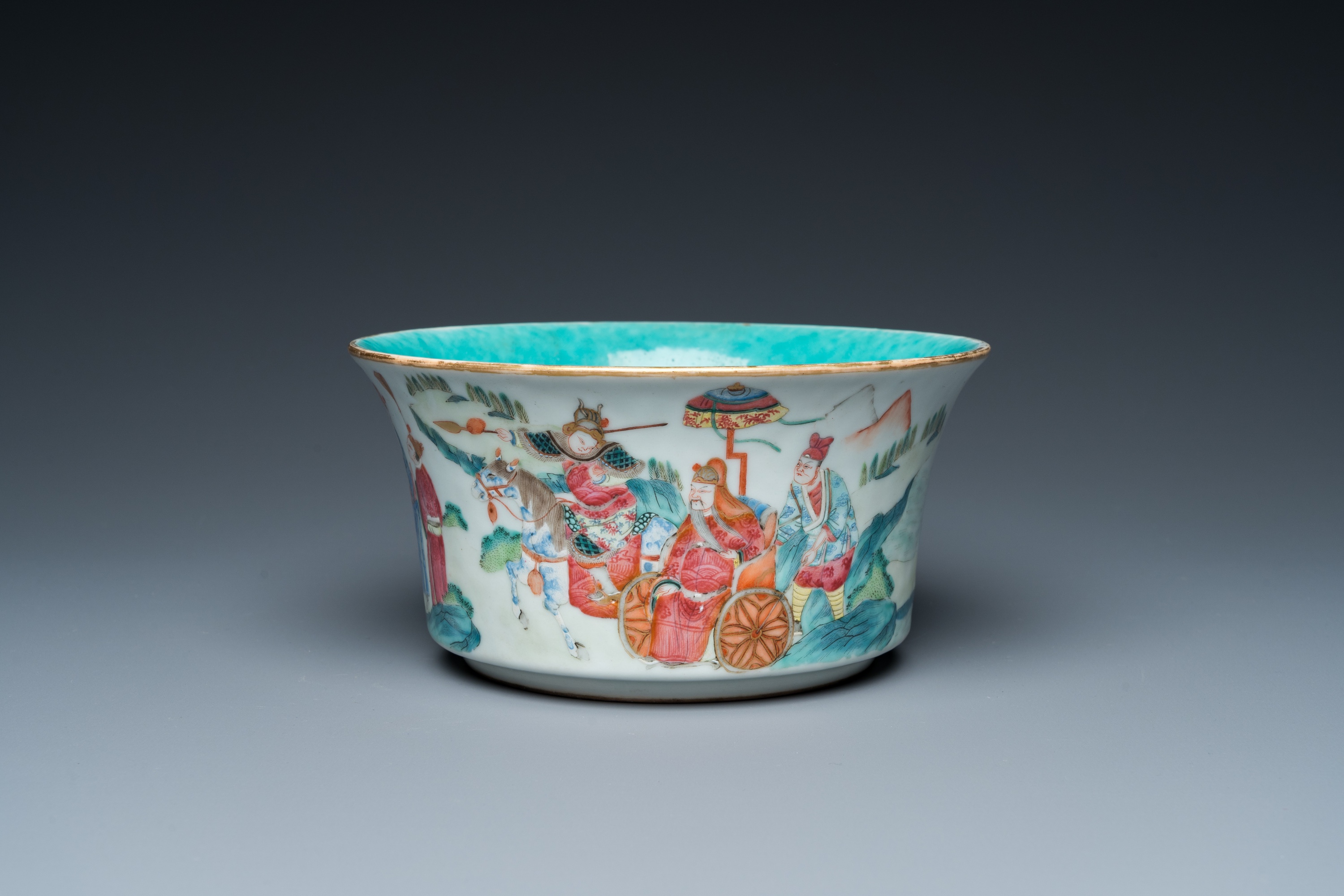 A Chinese famille rose narrative subject bowl, Daoguang mark and of the period