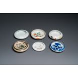 Six Chinese porcelain brush washers, 19/20th C.