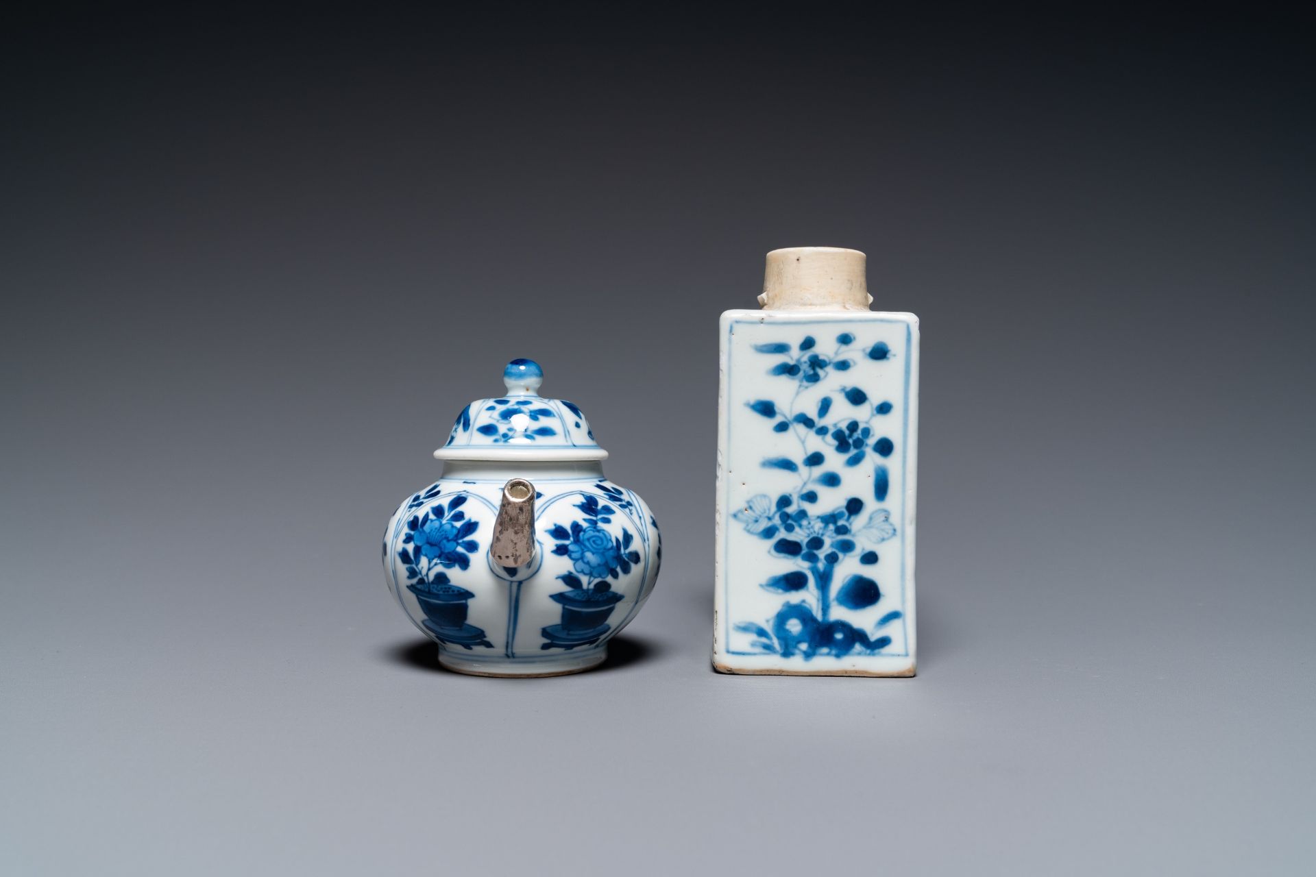 14 Chinese blue and white tea wares, Kangxi and later - Image 11 of 62