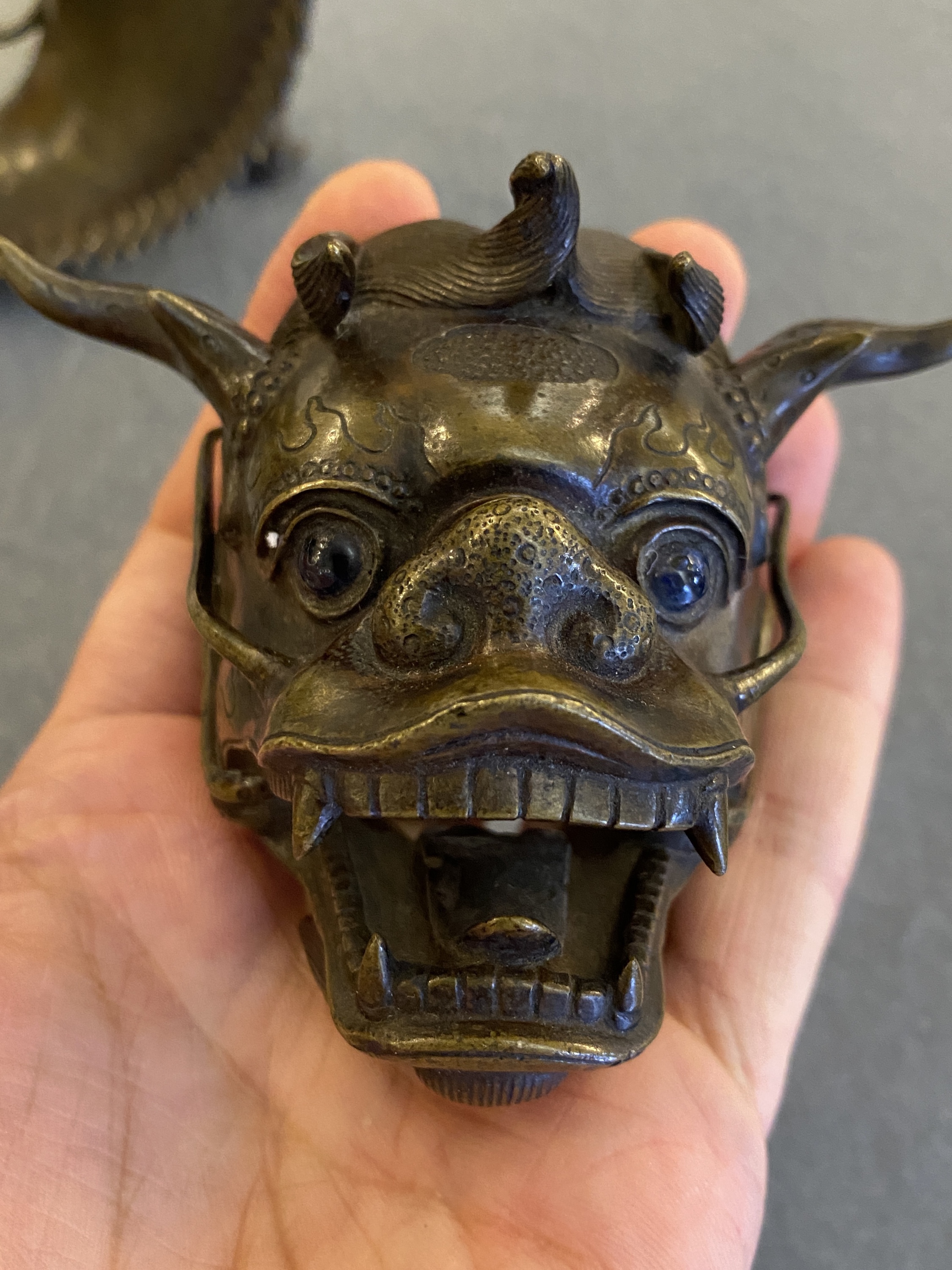 A Chinese bronze dragonfish form censer, Ming - Image 20 of 29