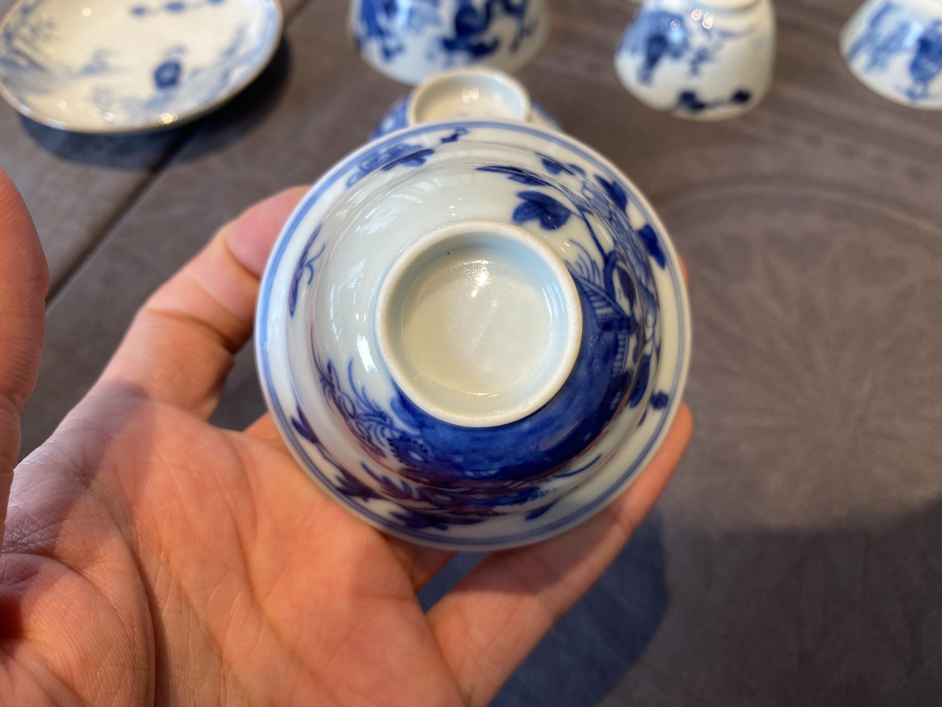 14 Chinese blue and white tea wares, Kangxi and later - Image 27 of 62