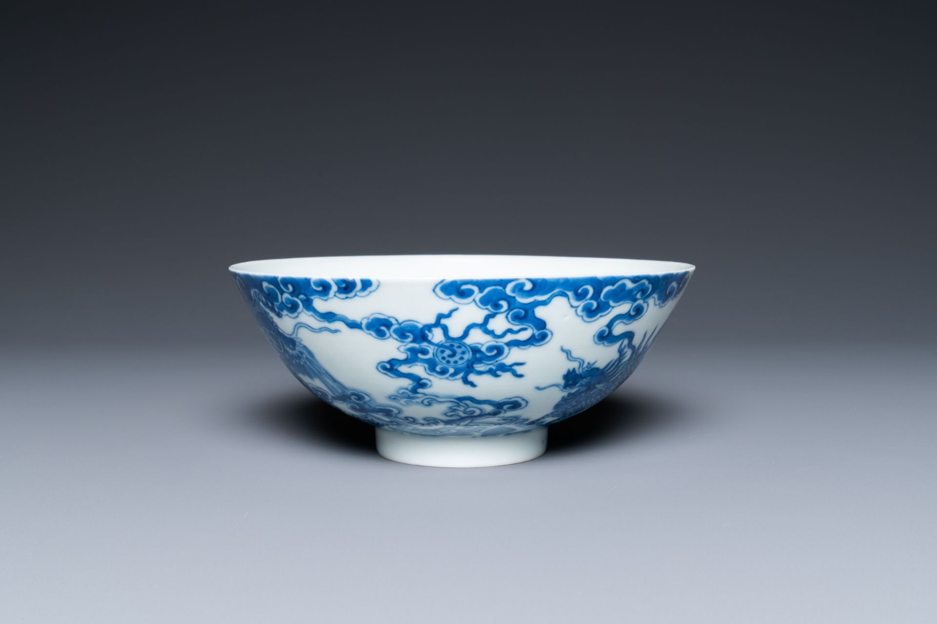 A Chinese blue and white 'Bleu de Hue' bowl for the Vietnamese market, reign of Tu Duc, late 19th C.
