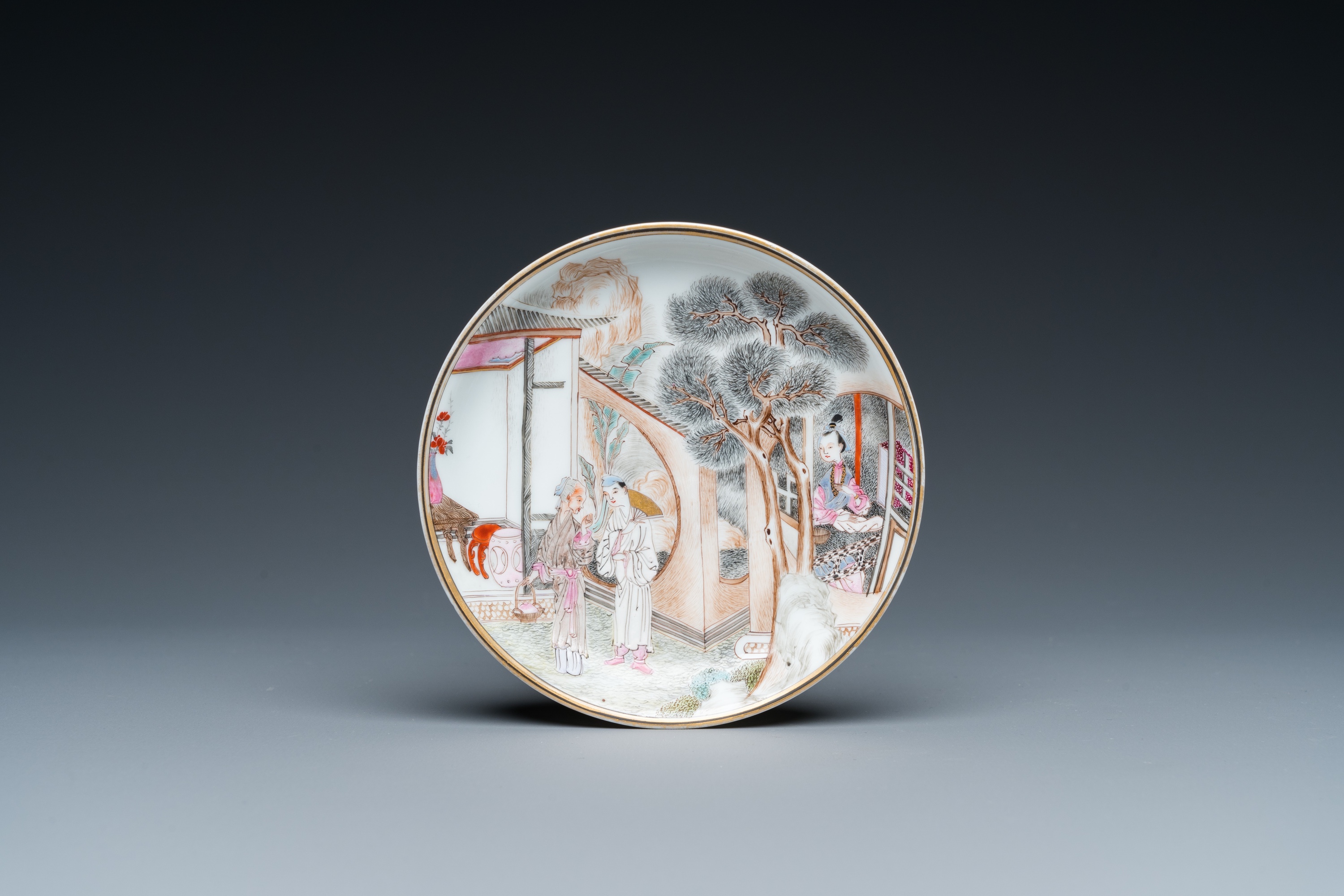 An exceptionally fine Chinese famille rose cup and saucer, Yongzheng - Image 2 of 20