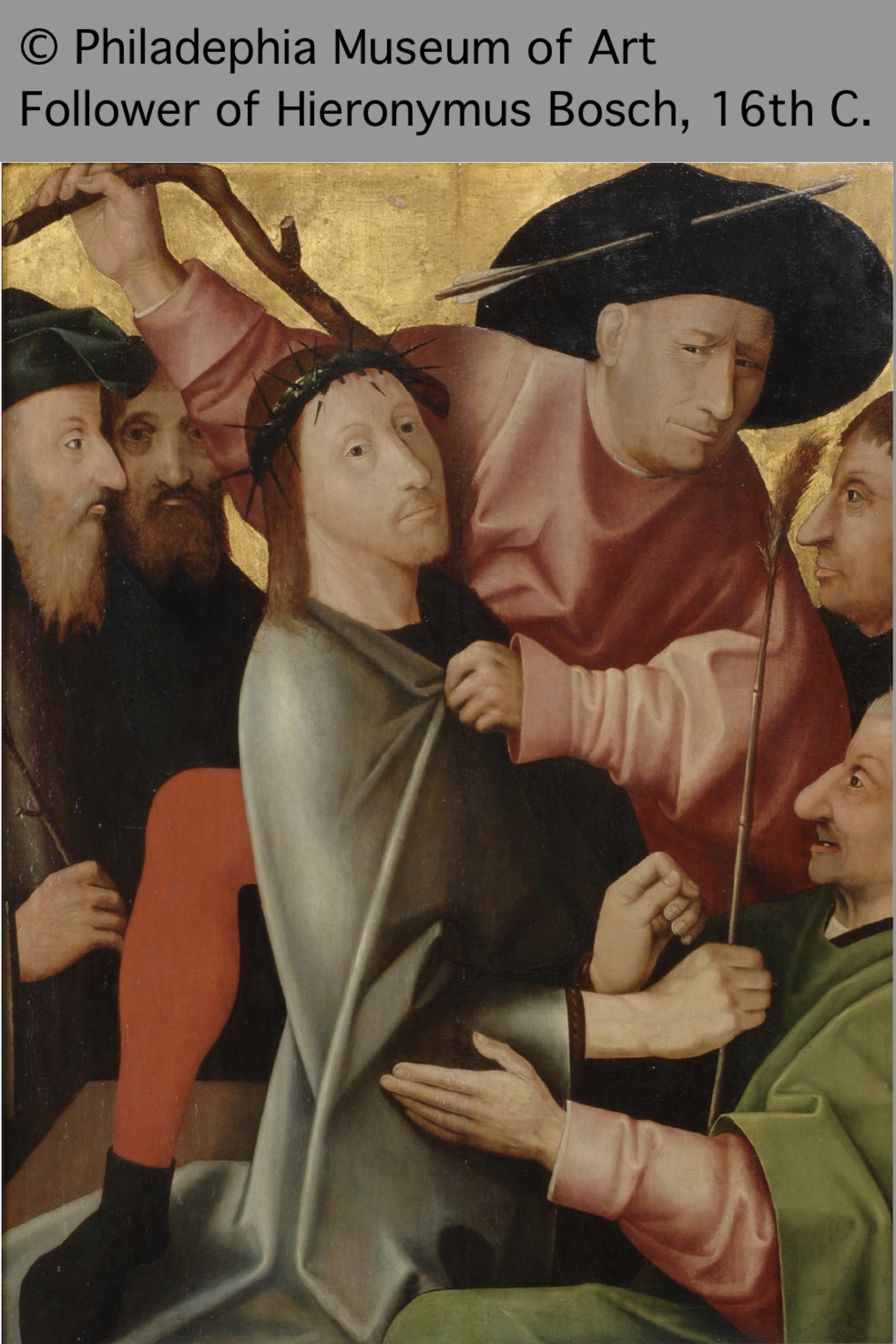 Follower of Hieronymus Bosch (ca. 1450Ð1516): Christ mocked (The Crowning with Thorns), oil on panel - Image 13 of 13