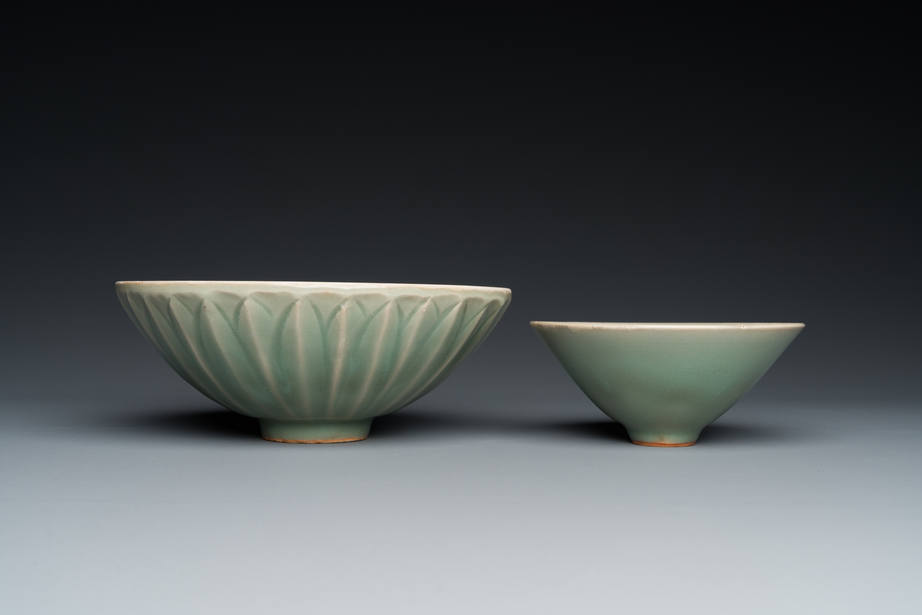 Two Chinese Longquan celadon bowls, Song or later - Image 3 of 26