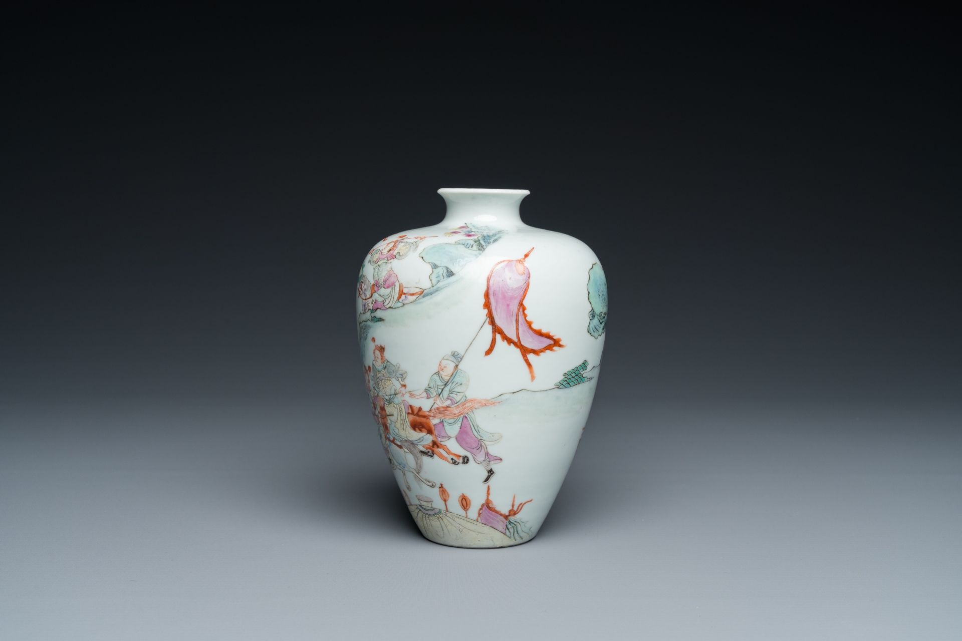 A Chinese famille rose 'meiping' vase, Republic - Image 3 of 16