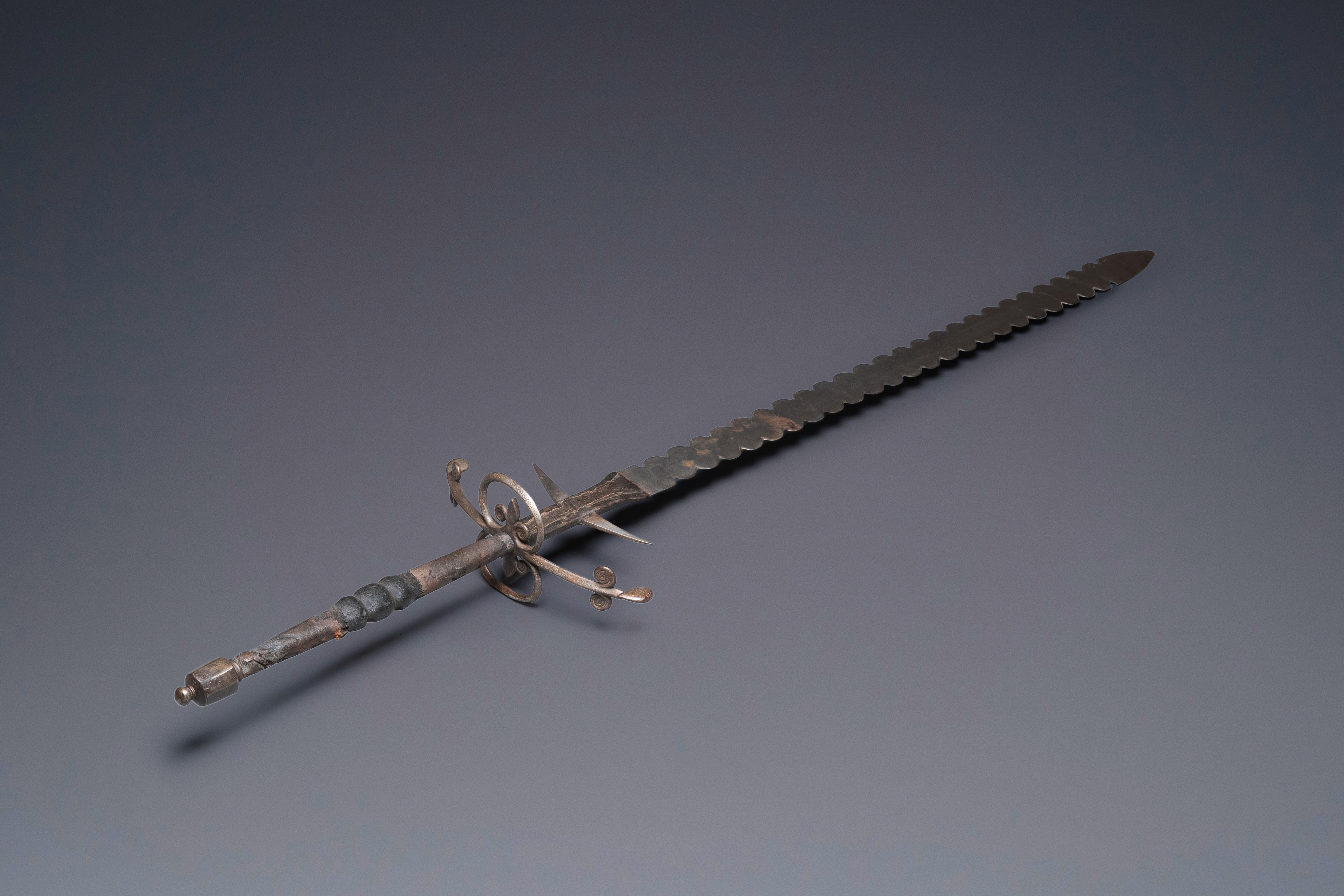 A large two-handed 'Flamberge' sword, Germany, 2nd half 16th C.