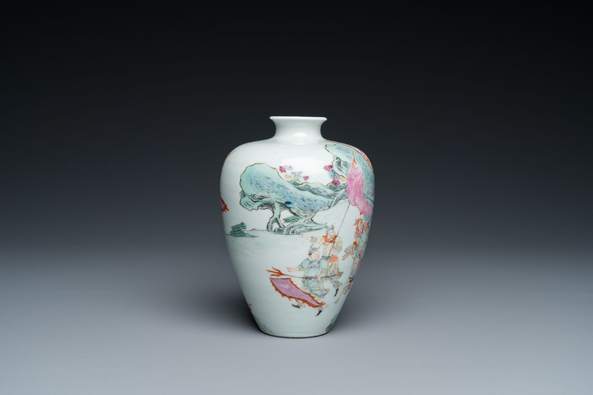 A Chinese famille rose 'meiping' vase, Republic - Image 4 of 16