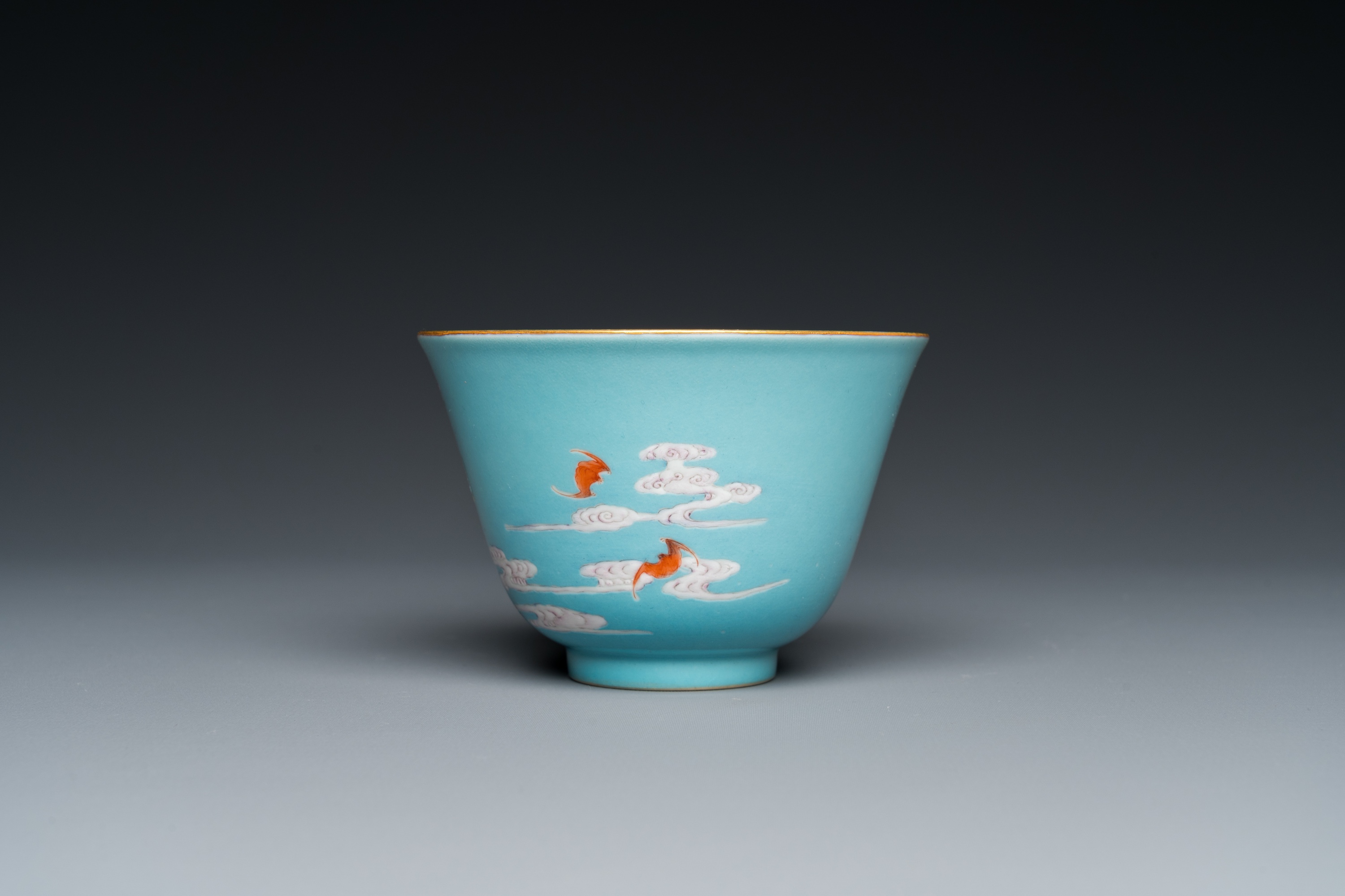 A fine Chinese turquoise-ground famille rose bowl, Yongzheng mark and possibly of the period - Image 4 of 23