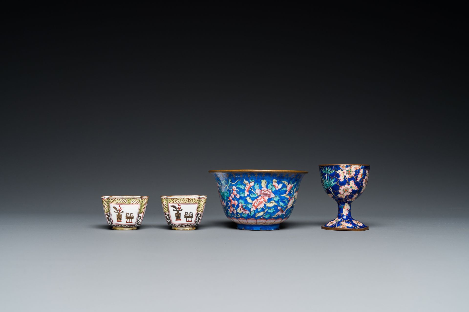 Seven Chinese Canton enamel wares, 18/19th C. - Image 4 of 9