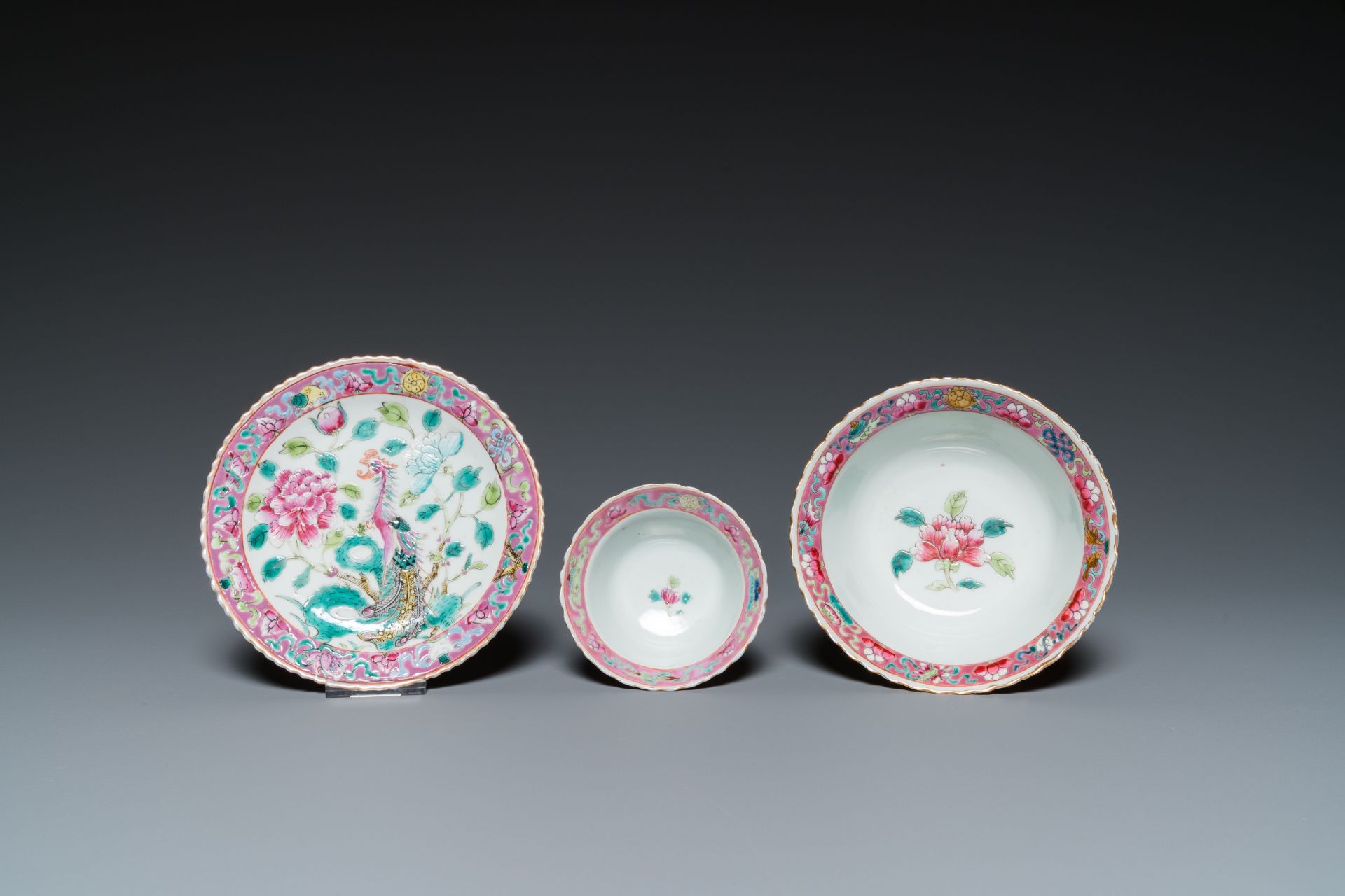 21 Chinese famille rose wares for the Straits or Peranakan market, 19th C. - Image 8 of 13