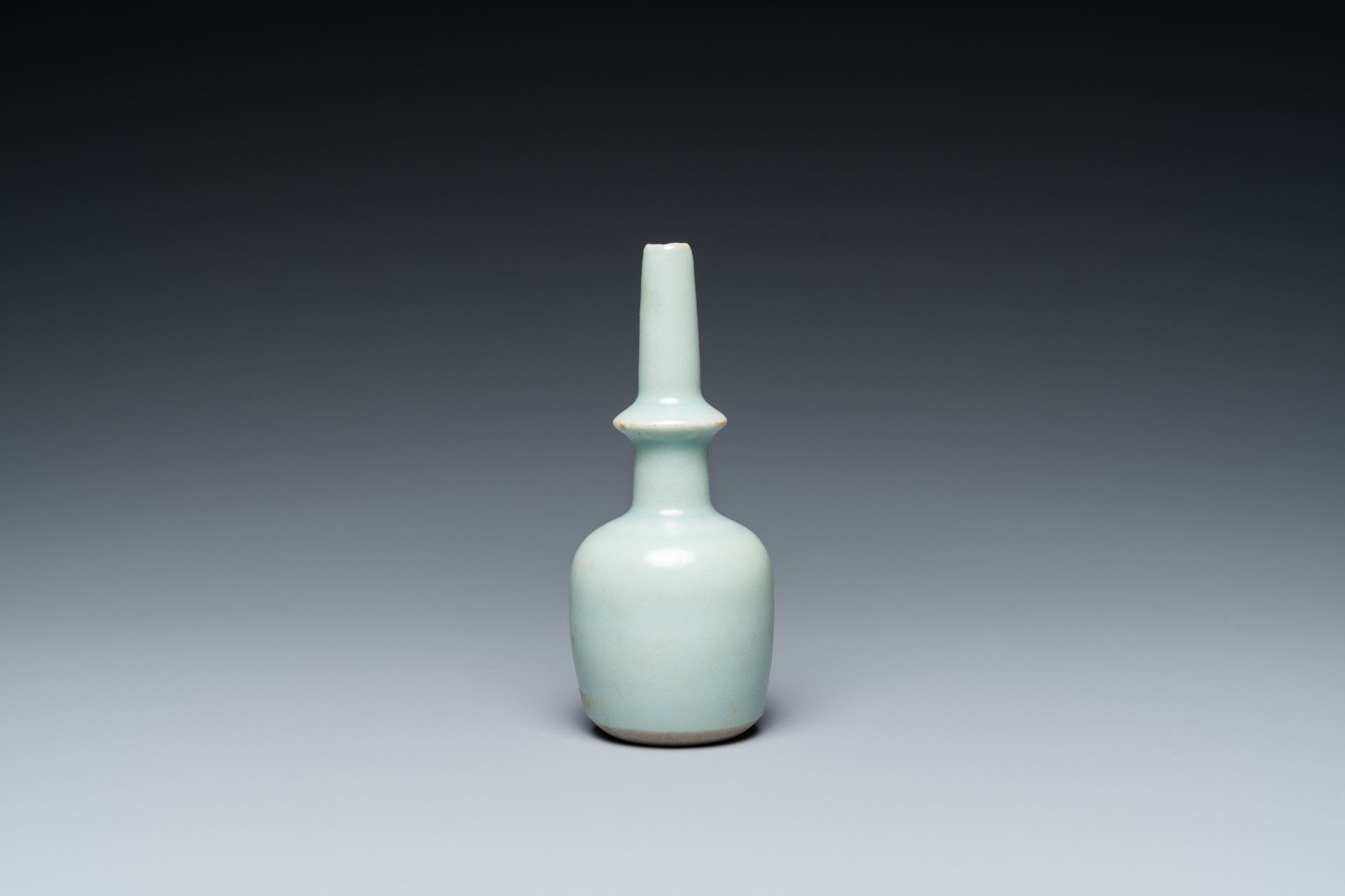 A Chinese celadon-glazed miniature 'kundika' vase, Song/Yuan - Image 3 of 16