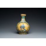 A polychrome Italian maiolica pharmacy bottle, 17th C.