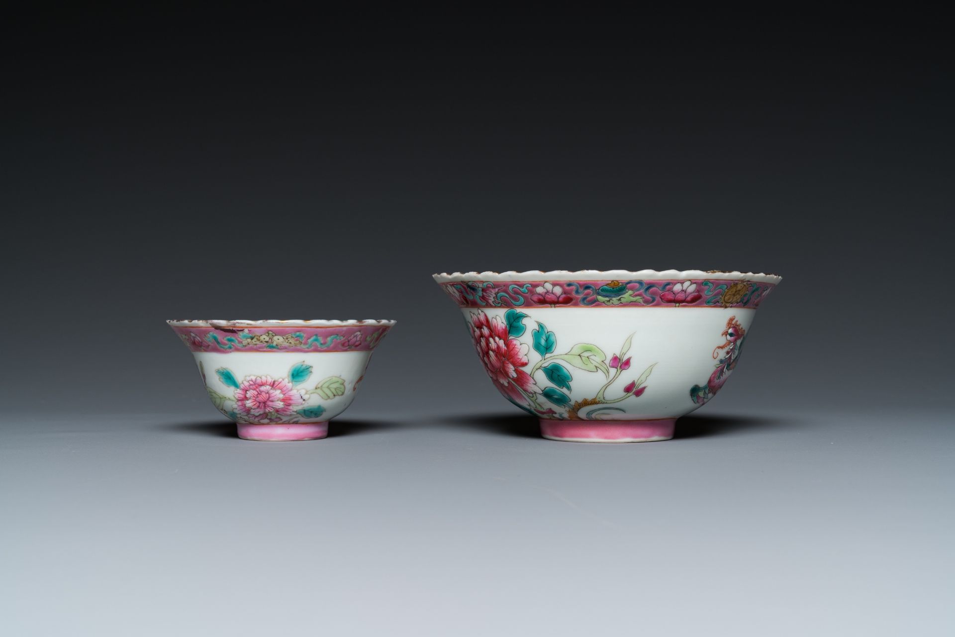 21 Chinese famille rose wares for the Straits or Peranakan market, 19th C. - Image 5 of 13