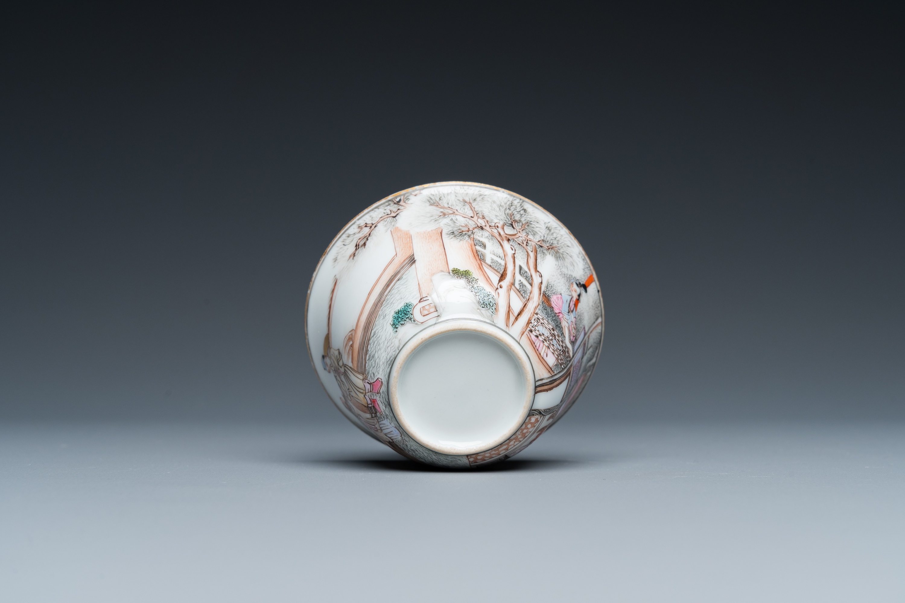 An exceptionally fine Chinese famille rose cup and saucer, Yongzheng - Image 9 of 20