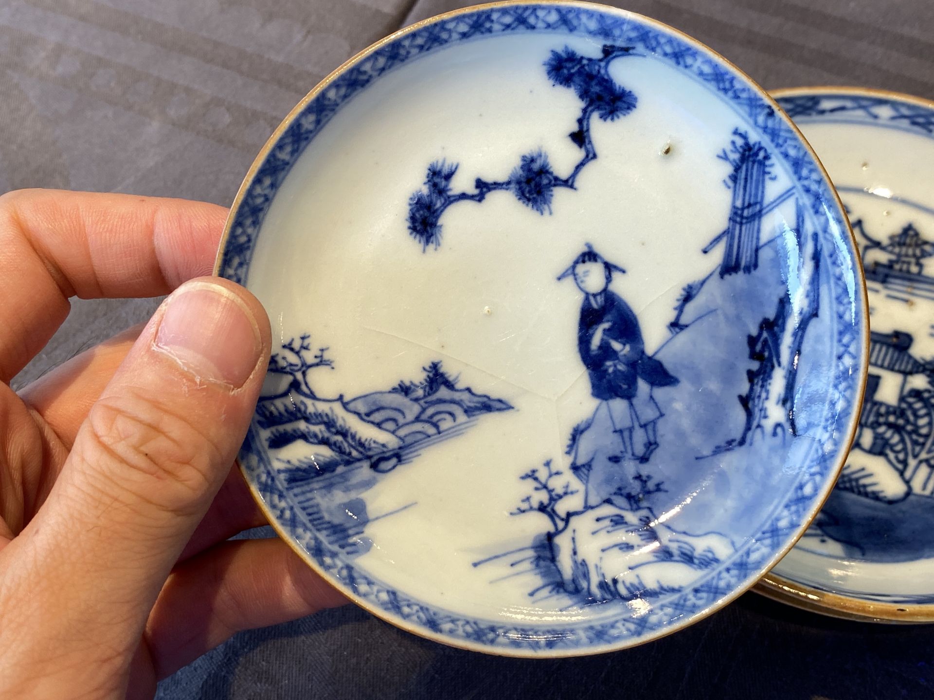 14 Chinese blue and white tea wares, Kangxi and later - Image 61 of 62