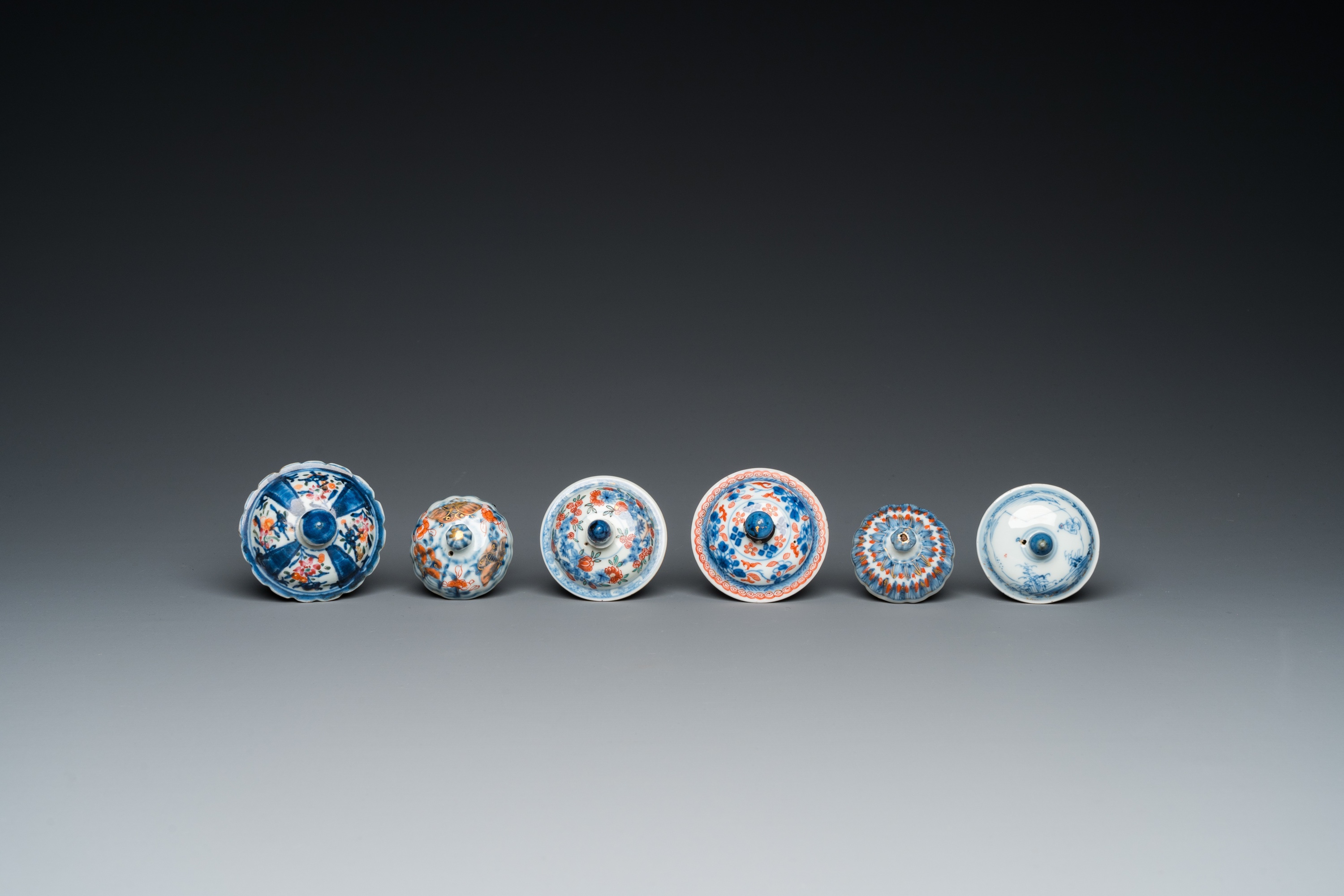 Six Chinese blue and white, famille verte and Imari-style teapots, Kangxi/Yongzheng - Image 8 of 9