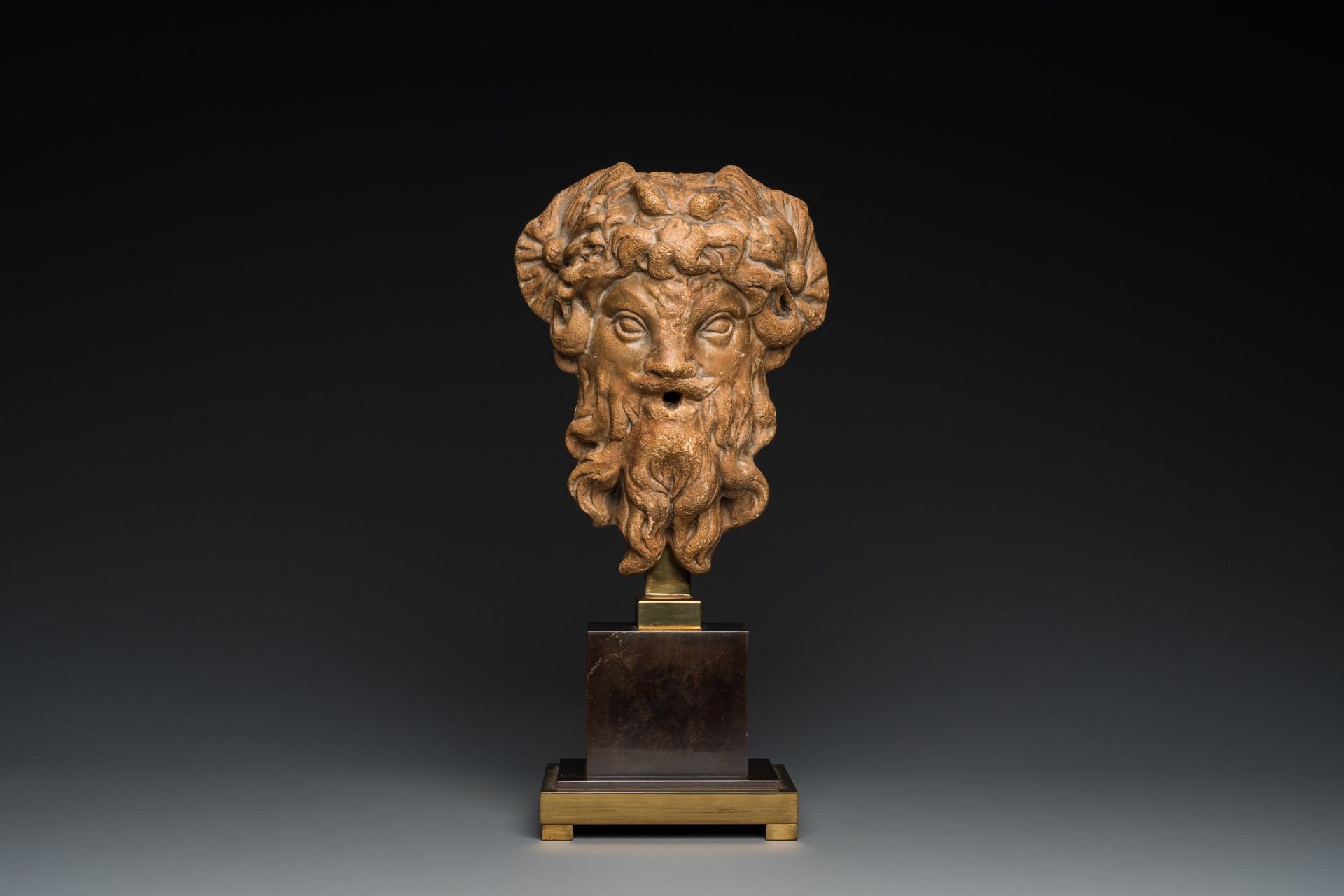A Hellenistic or Roman marble 'Pan' fountain head, Italy, probably 3rd/2nd C. B.C. - Image 2 of 8
