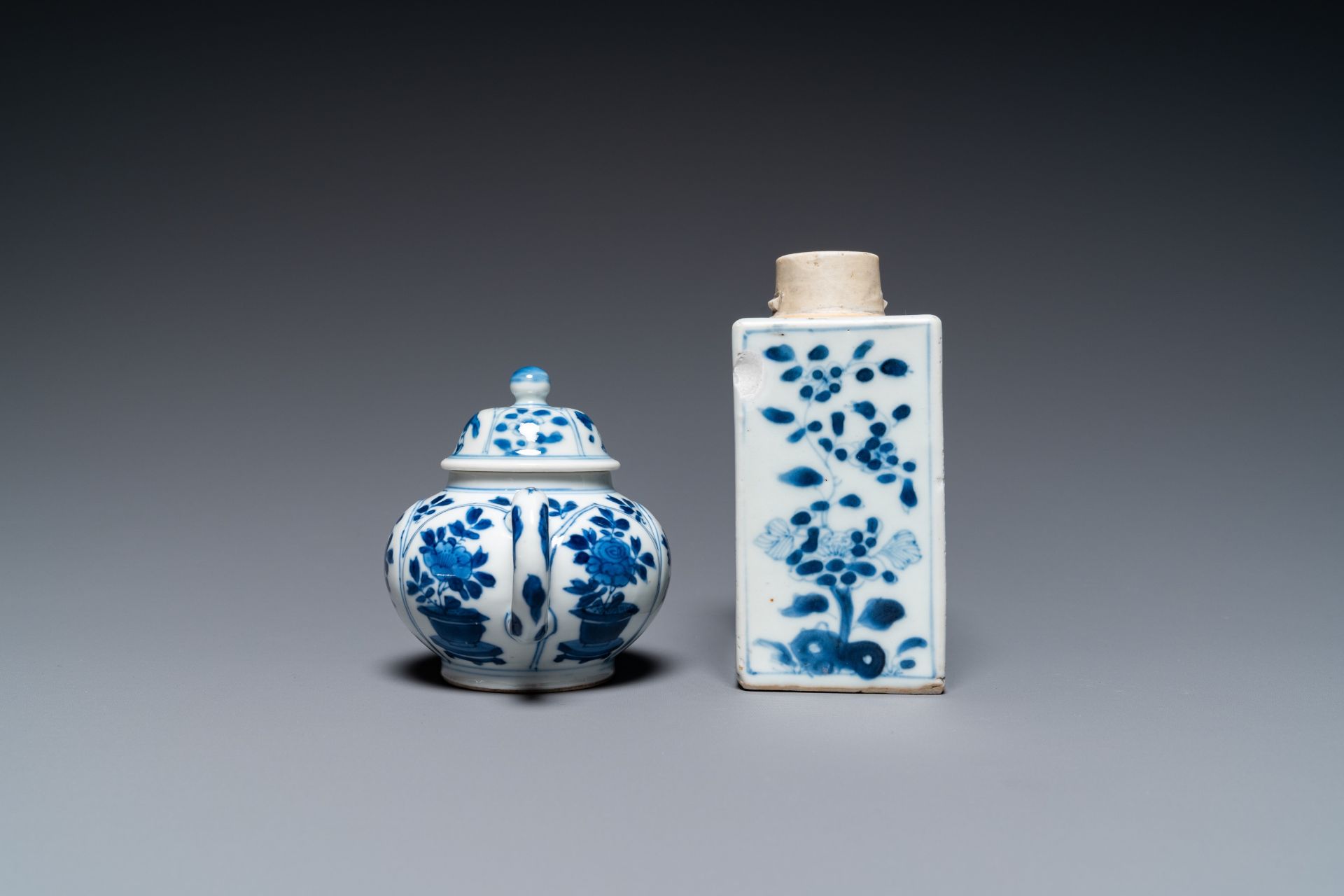 14 Chinese blue and white tea wares, Kangxi and later - Image 13 of 62