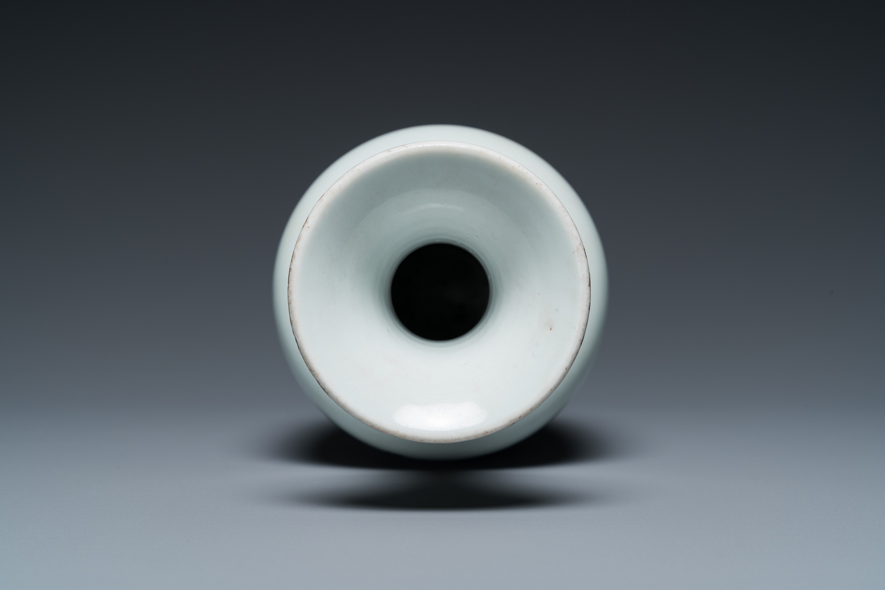 A Chinese blue and white 'monk and poem' vase, Kangxi - Image 5 of 19
