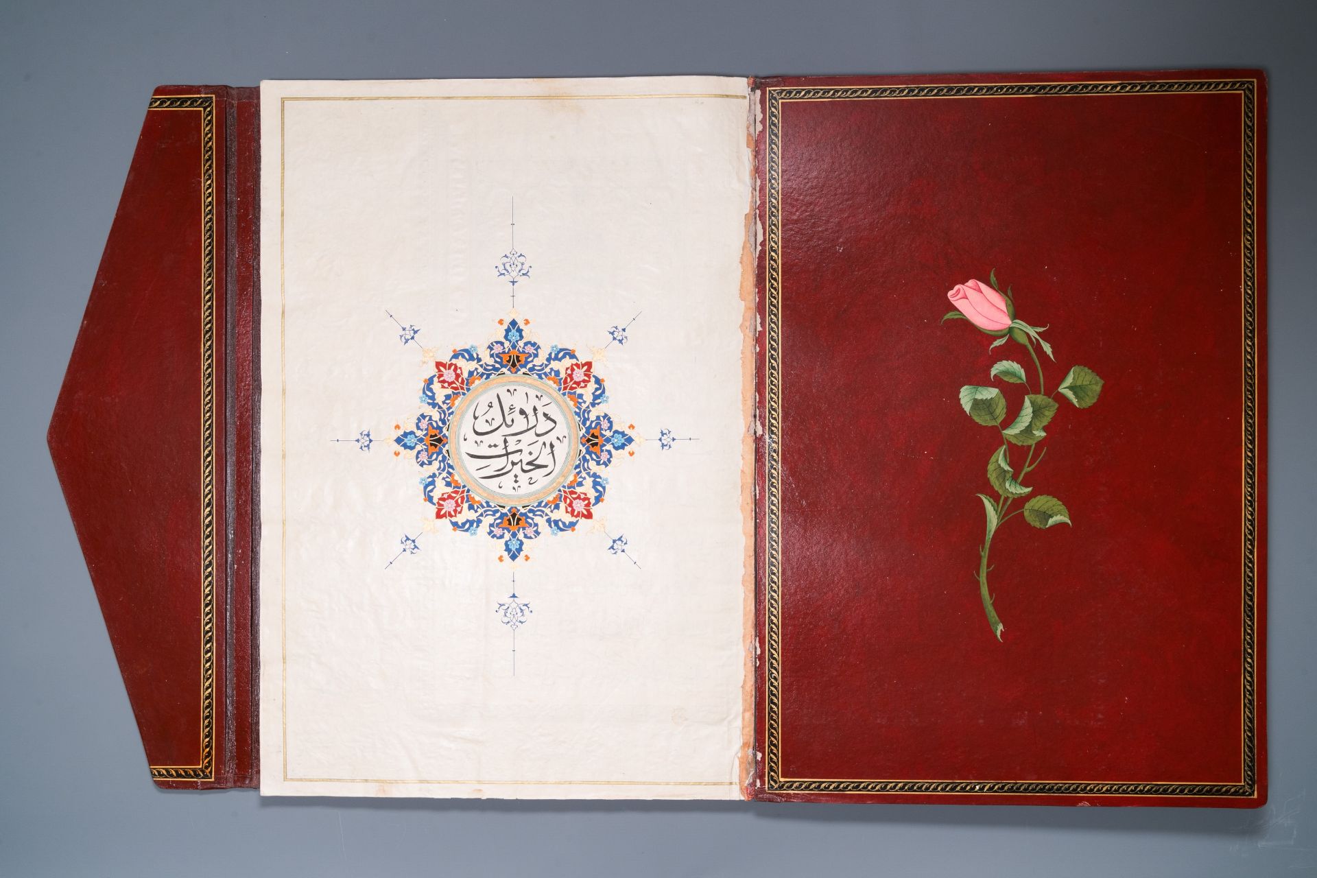 Imam Muhammad al-Jazuli (c. 1404-1465): Dala'il al-Khayrat, luxurious manuscript in large format in - Image 6 of 33
