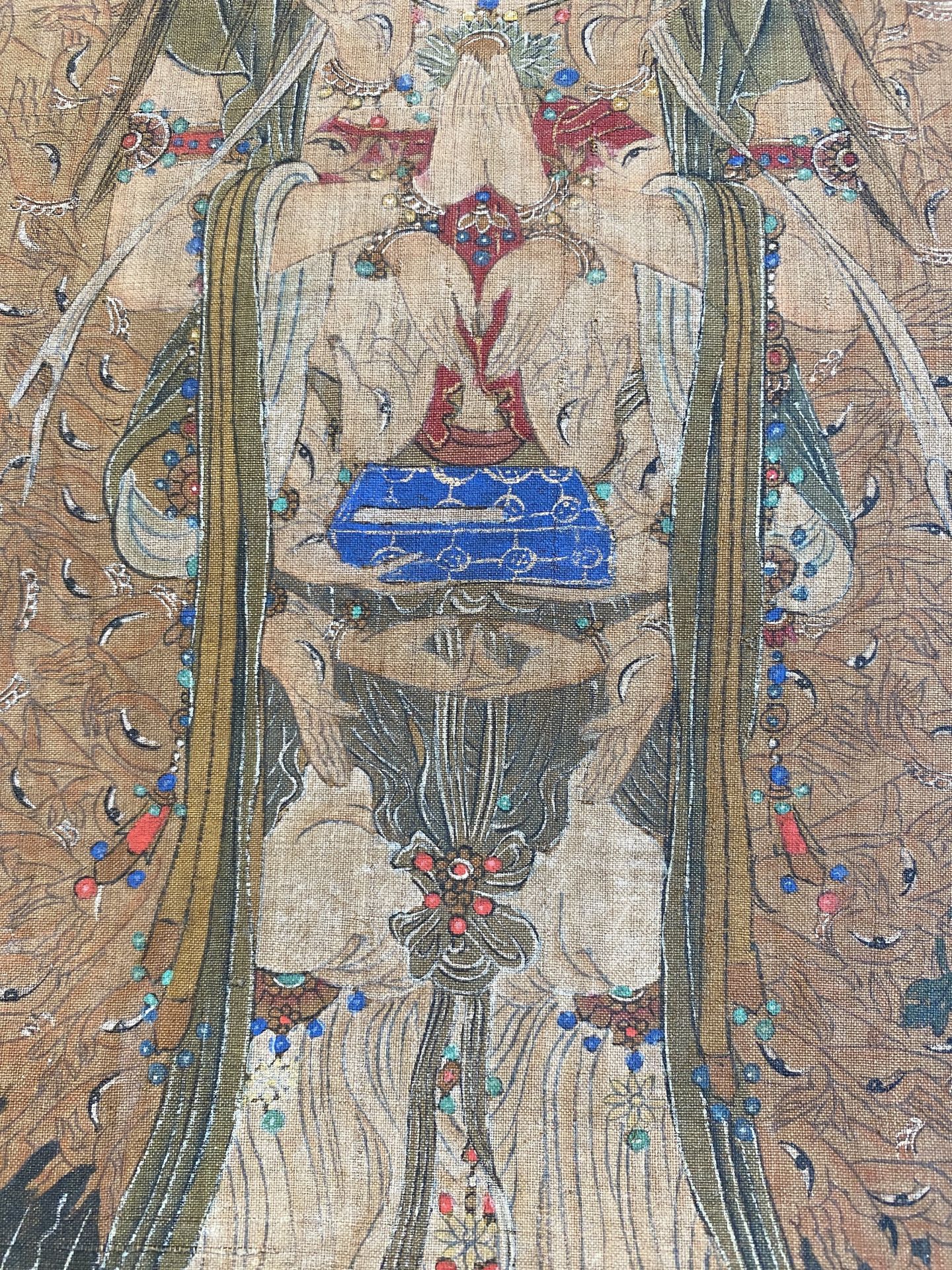 Chinese school: 'The 33-headed Avalokitesvara', ink and colour on silk, 19/20th C. - Image 50 of 72