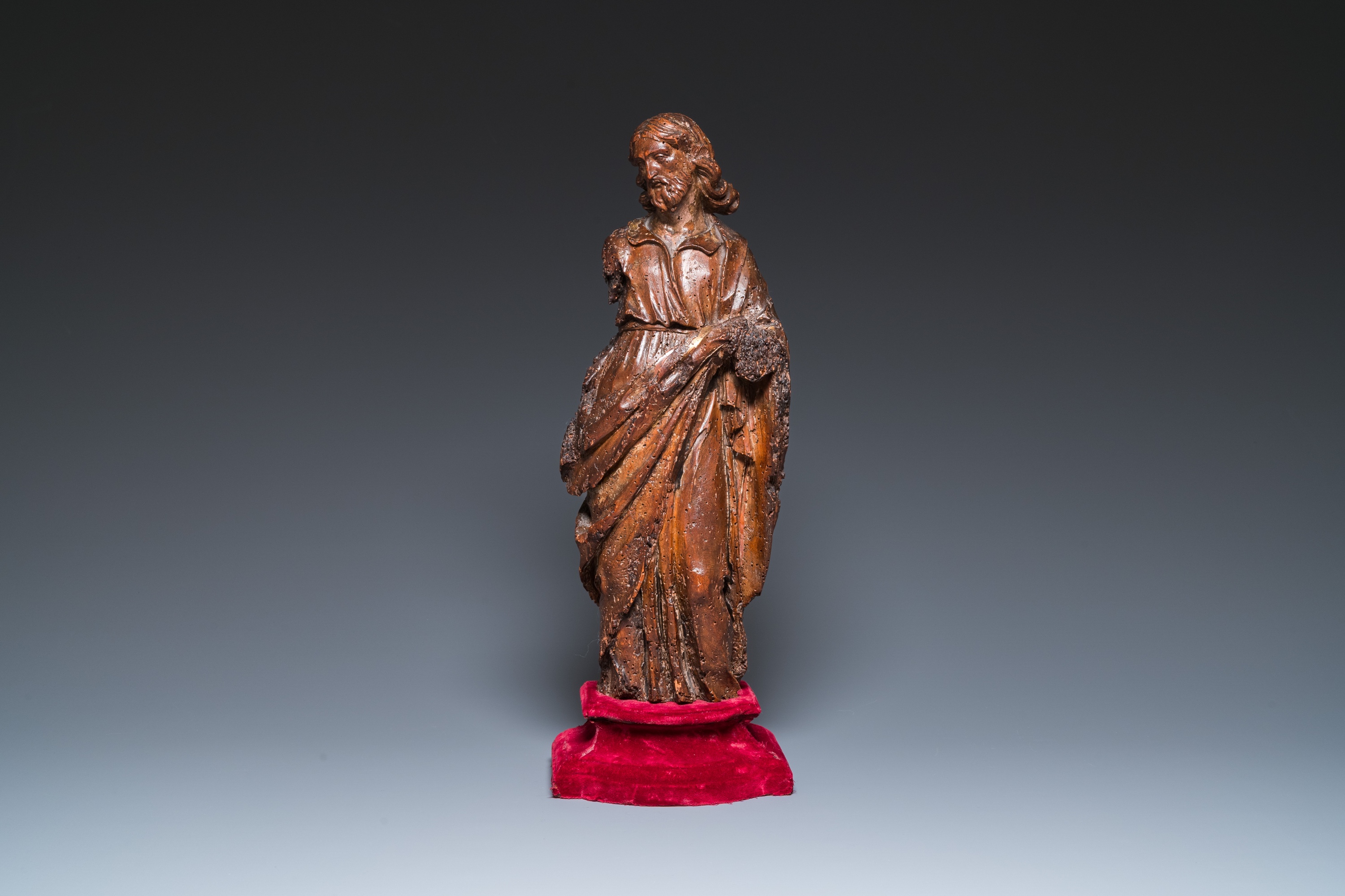 Four various religious wood sculptures, 16/17th C. - Image 2 of 11