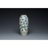 A Vietnamese or Annamese blue and white vase, 14/15th C.