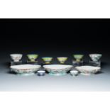 Eleven Chinese famille rose bowls, 19/20th C.