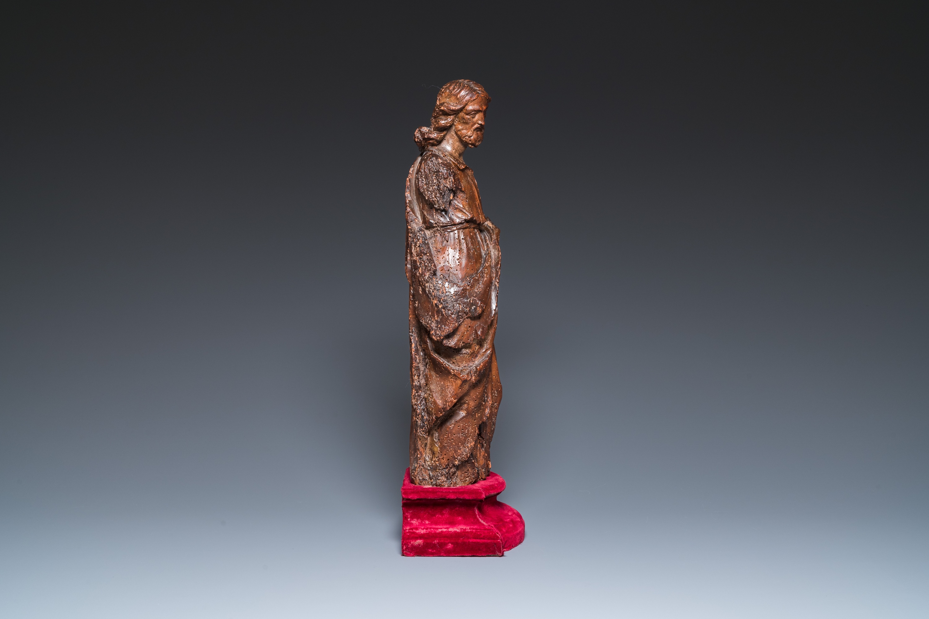 Four various religious wood sculptures, 16/17th C. - Image 3 of 11