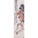 Follower of Wu Changshuo å³æ˜Œç¢© (1844-1927): 'Autumn', ink and colour on paper, dated 1914