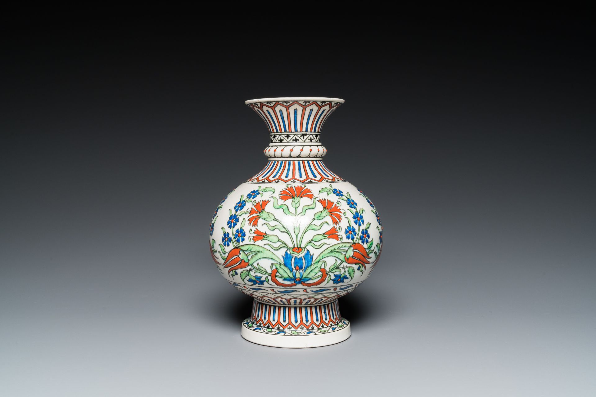 An Iznik-style vase, Samson, France, 19th C.