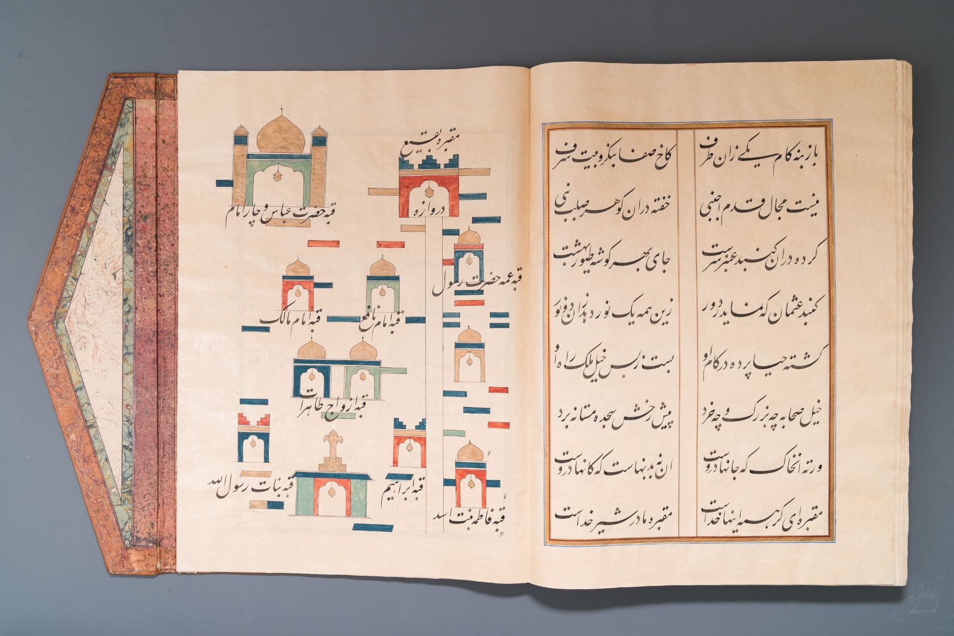 Muhyi al-Din al-Lari (d. 1526): Kitab Futuh Al-Haramayn, luxurious manuscript in large format in lea - Image 11 of 39