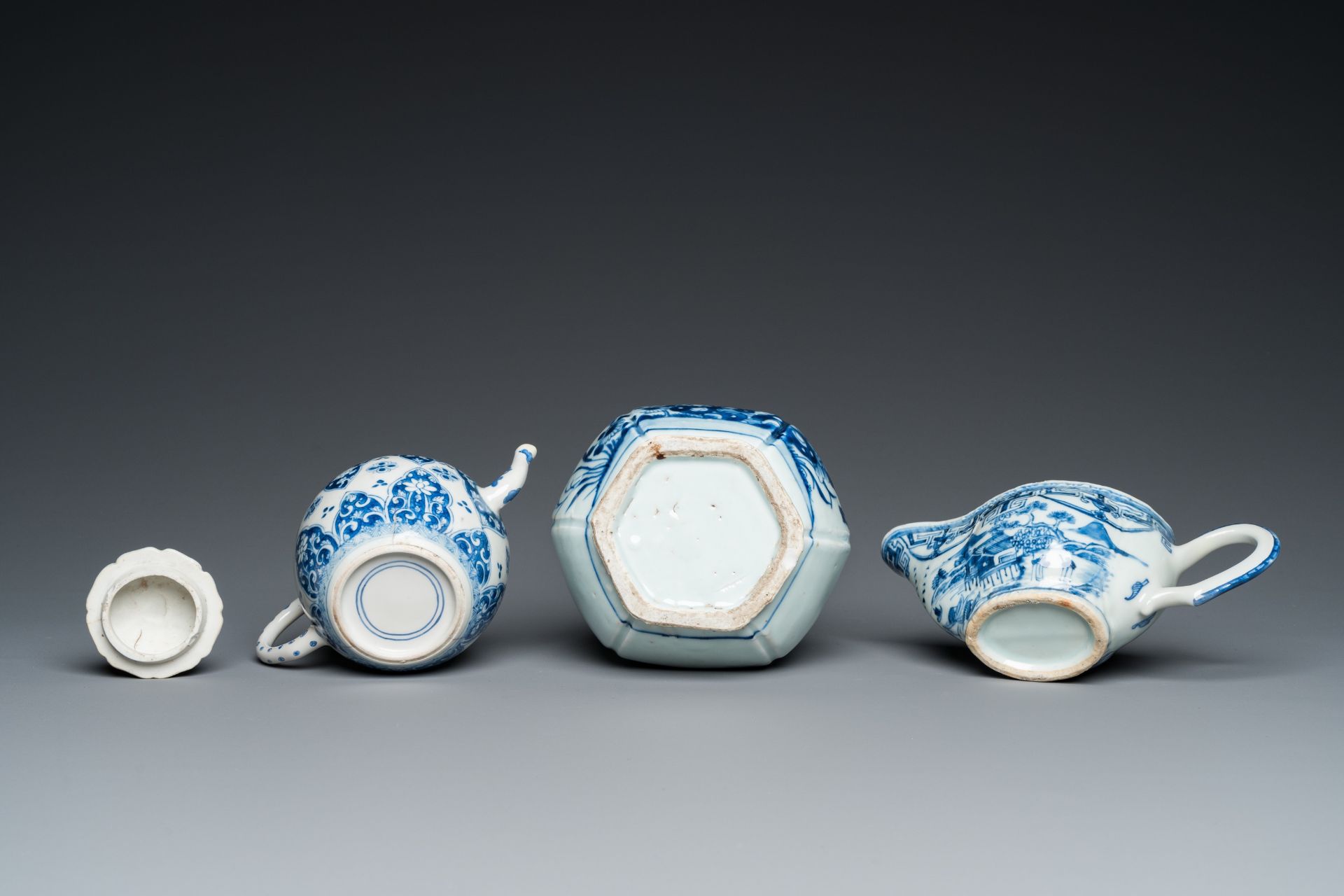 Seven pieces of Chinese blue and white porcelain, Kangxi/Qianlong - Bild 12 aus 12