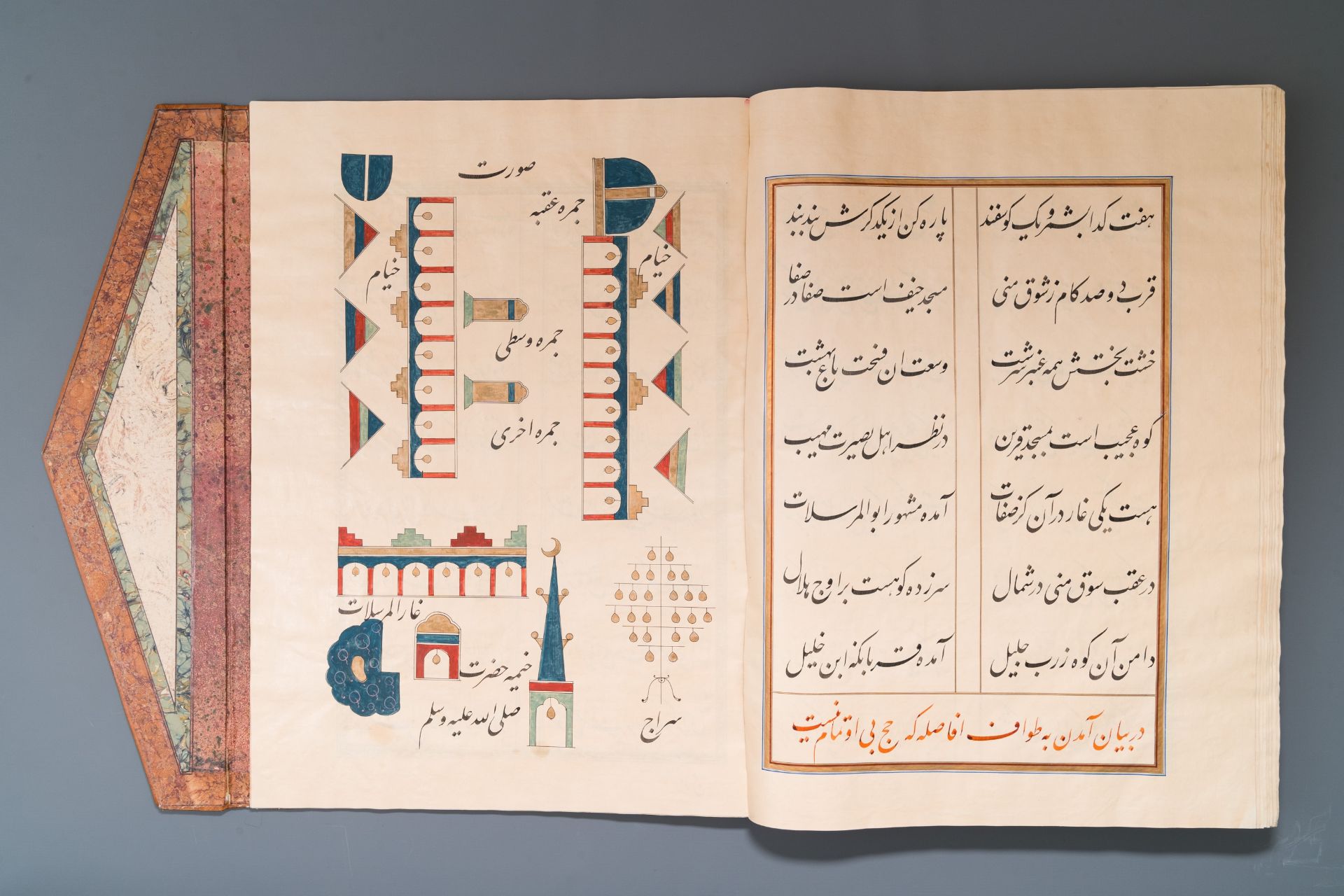 Muhyi al-Din al-Lari (d. 1526): Kitab Futuh Al-Haramayn, luxurious manuscript in large format in lea - Image 10 of 39