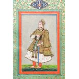 Indian school, miniature: 'Portrait of sultan Abdullah Qutb Shah'