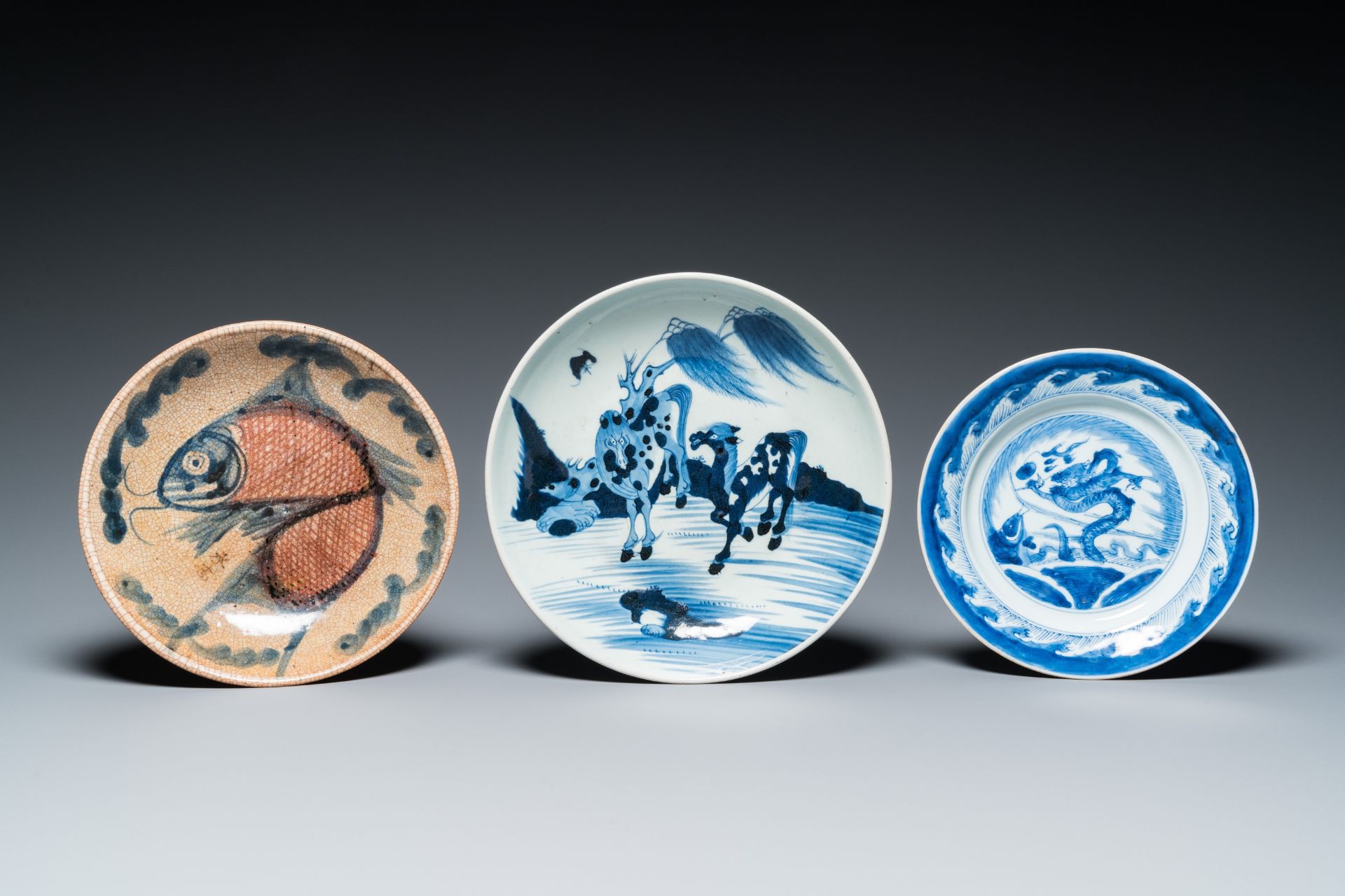 13 pieces of blue and white Chinese porcelain, 18/20th C. - Image 2 of 17