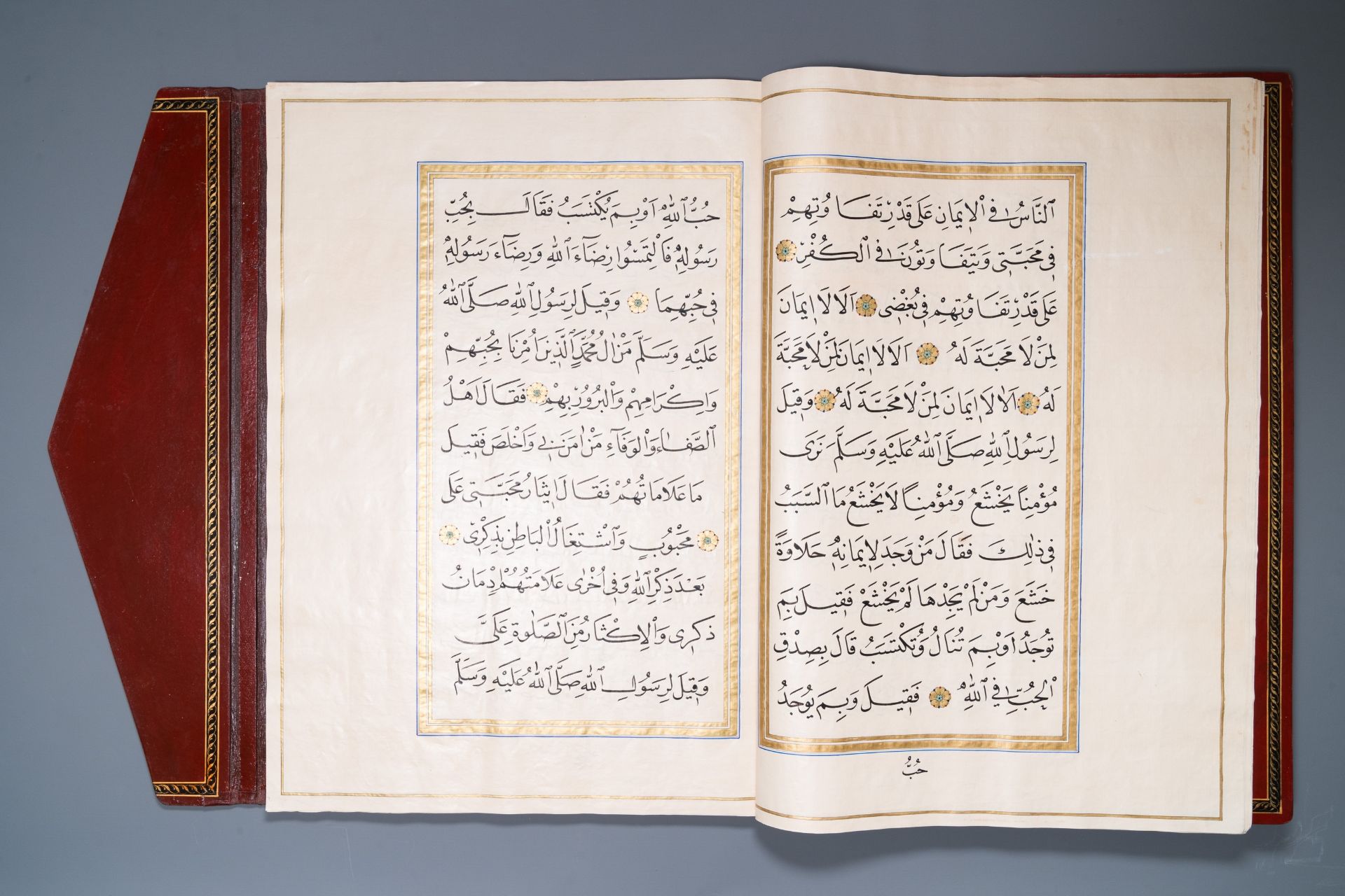 Imam Muhammad al-Jazuli (c. 1404-1465): Dala'il al-Khayrat, luxurious manuscript in large format in - Image 9 of 33