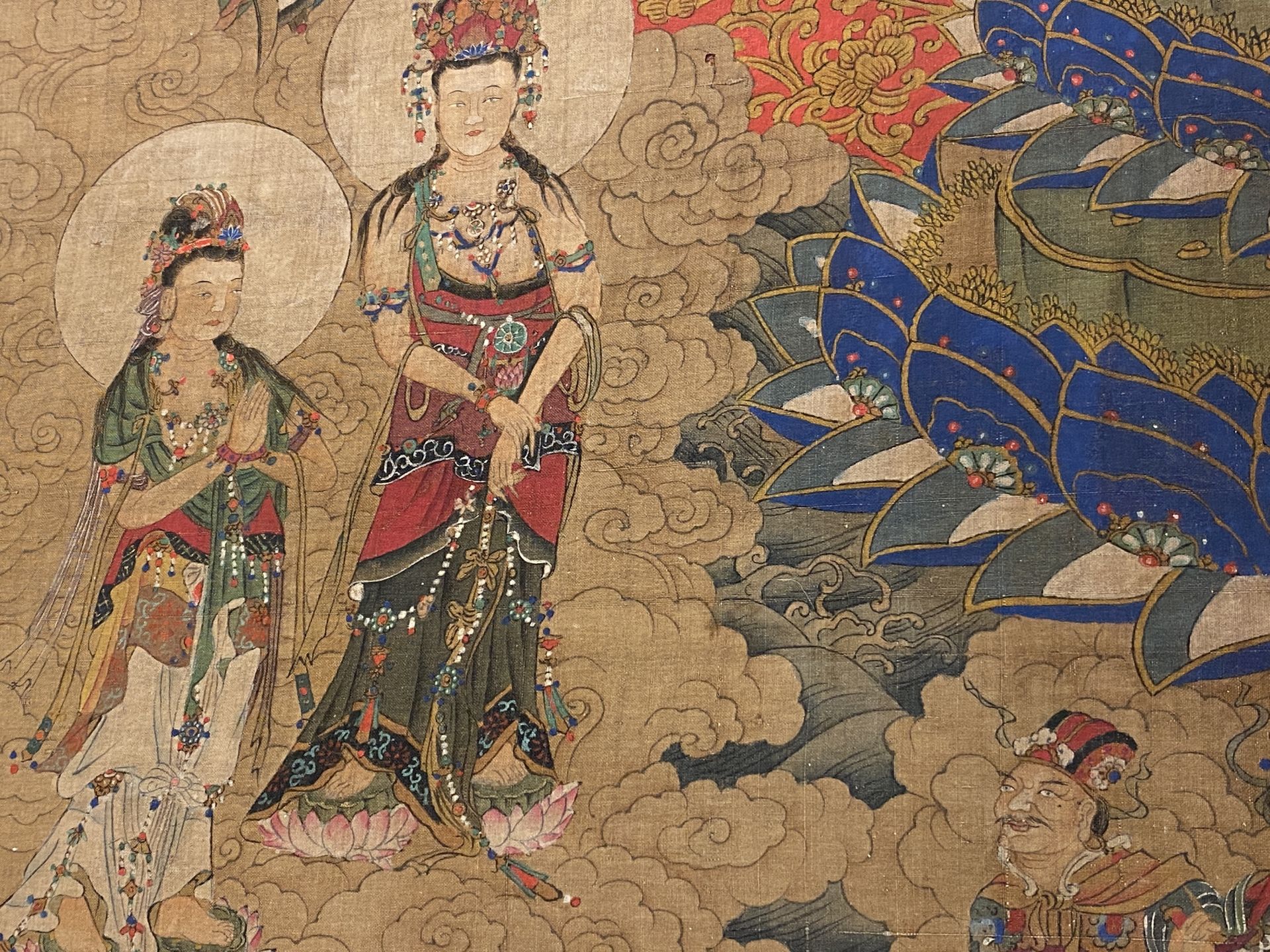 Chinese school: 'The 33-headed Avalokitesvara', ink and colour on silk, 19/20th C. - Image 23 of 72