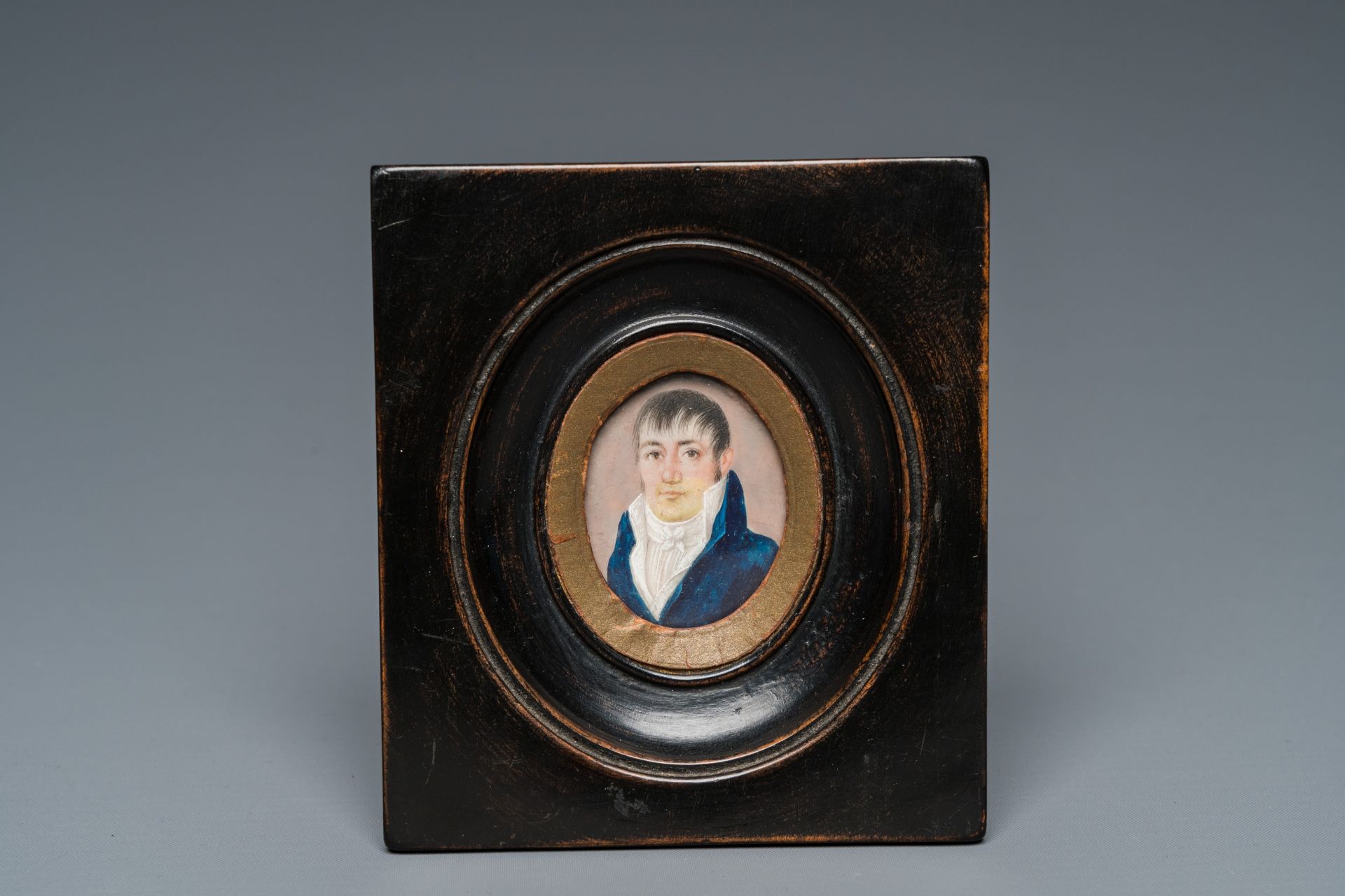 Four portrait miniatures, England and/or France, 18/19th C. - Bild 7 aus 7