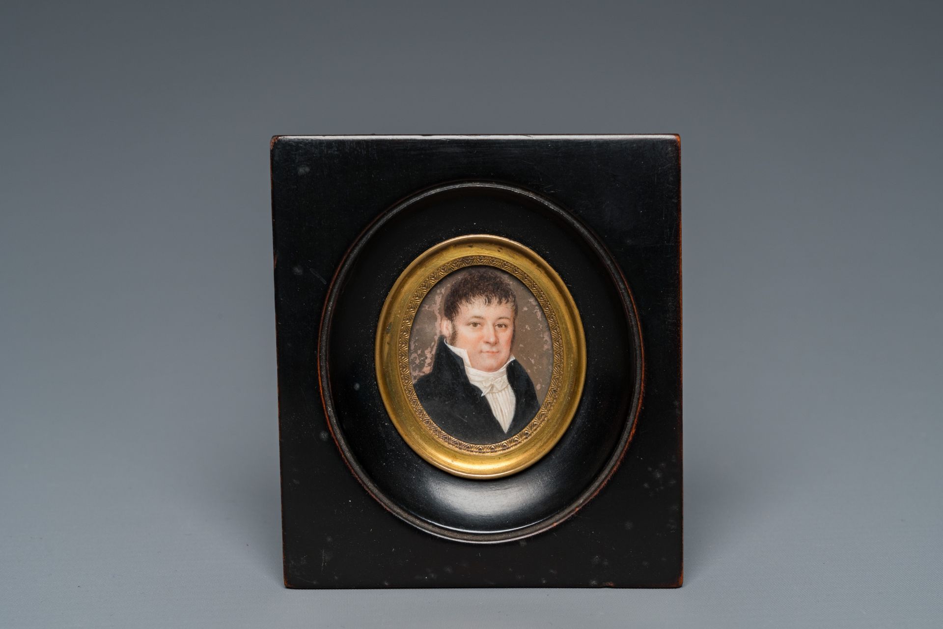 Four portrait miniatures, England and/or France, 18/19th C. - Bild 6 aus 7