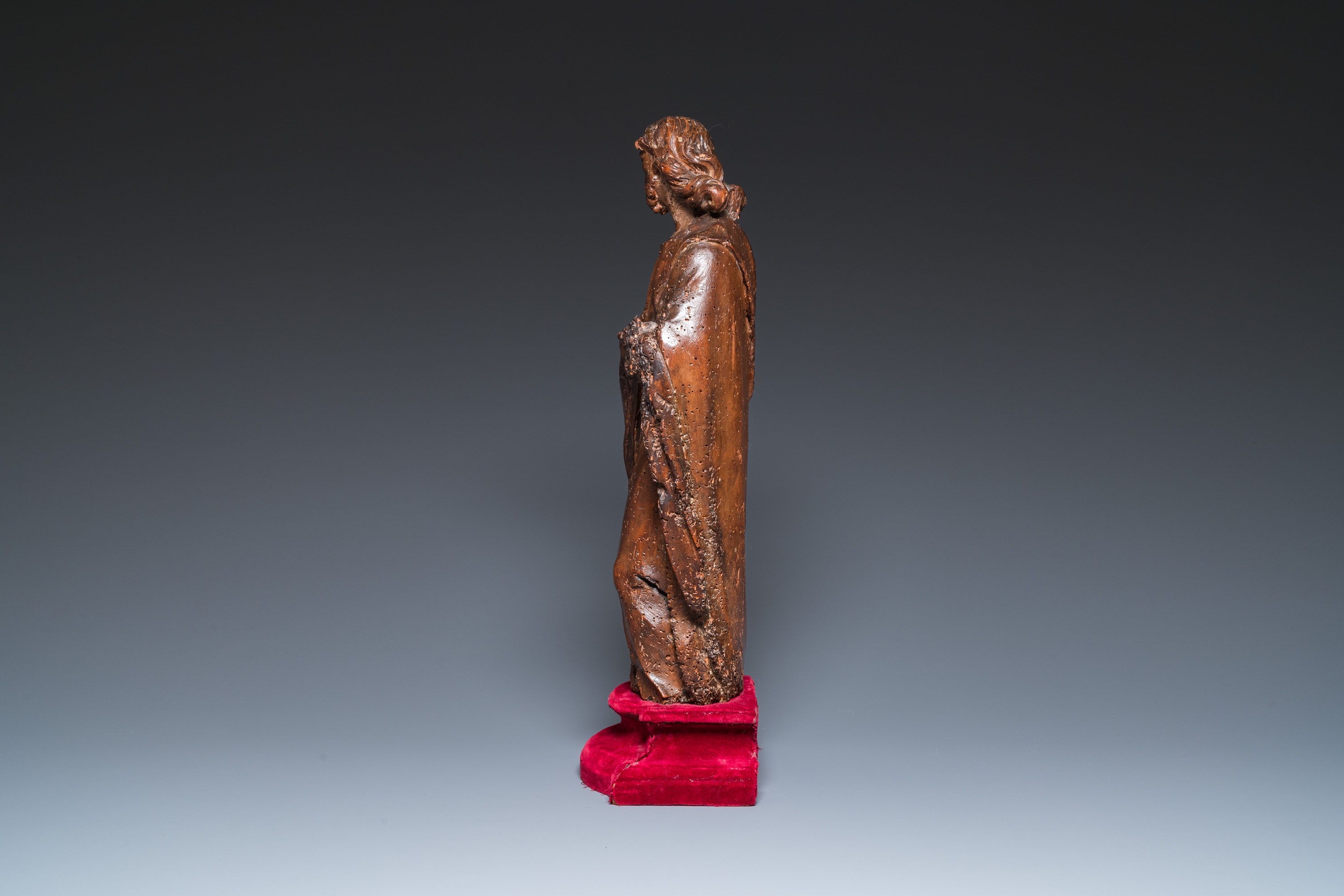 Four various religious wood sculptures, 16/17th C. - Image 5 of 11