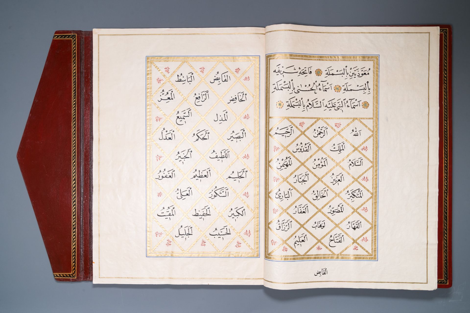 Imam Muhammad al-Jazuli (c. 1404-1465): Dala'il al-Khayrat, luxurious manuscript in large format in - Image 7 of 33
